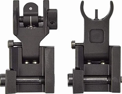 Flip Sight, Compatible con Picatinny y Weaver Rails, Vista Plegable
