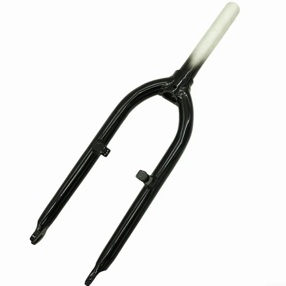 Horquilla delantera de bicicleta plegable de aleación de aluminio de 20 pulgadas con freno en V, tubo superior de 28.6 mm x 170 mm, horquilla de suspensión ligera para ruedas de 20 pulgadas (negro)