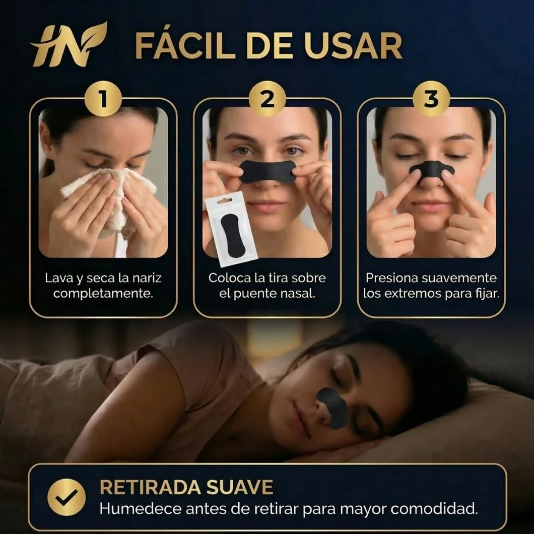 HN PACK AHORRO 150 Tiras Nasales Deportivas - Dilatador Nasal Antironquidos - Alivia Congestión Nasal - Nasal Strips Negras