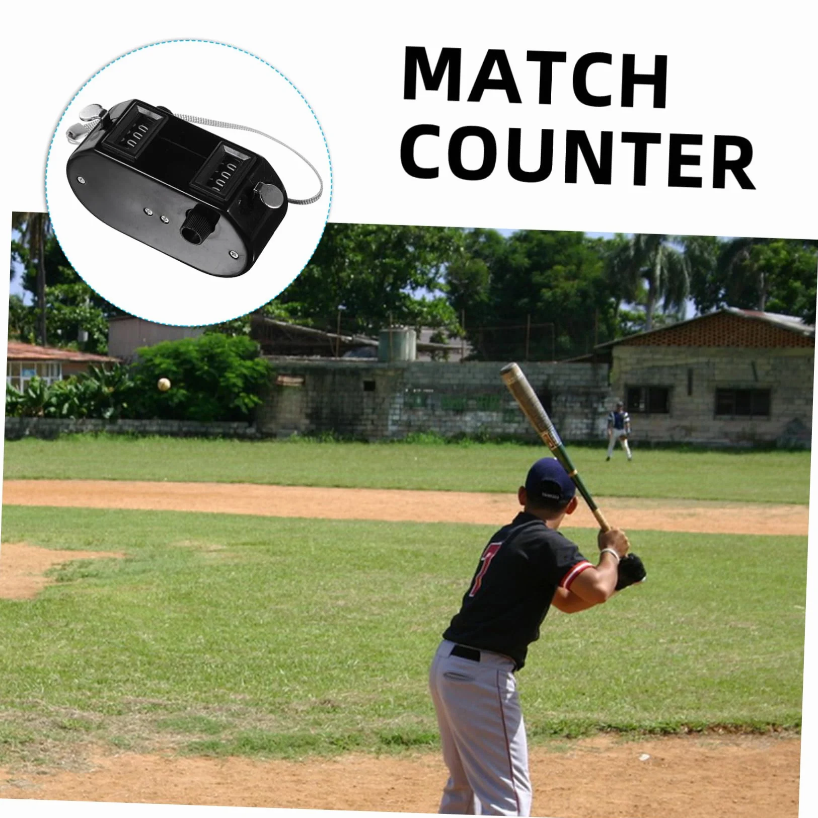 Contador de mano doble con dos funciones de conteo, clicker mecánico portátil para béisbol, golf y eventos deportivos, compacto, duradero, números legibles, negro