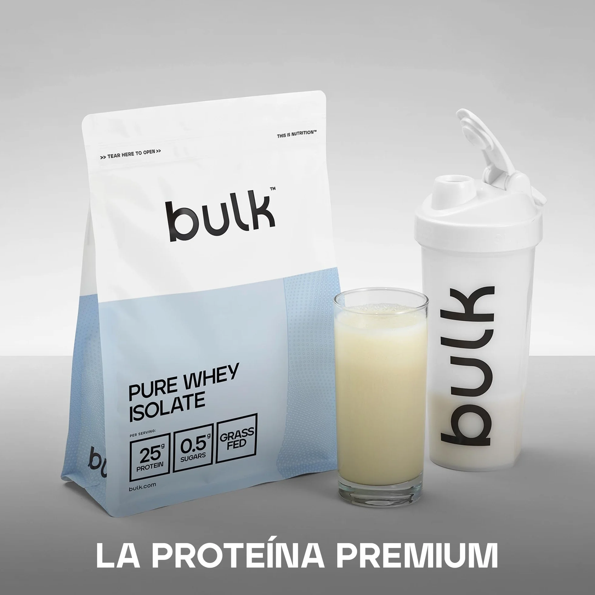 Naturaleza Bulk Pure Whey Isolate 26g Proteína Aislado de Suero Bajo en Azúcar Grasa 500g