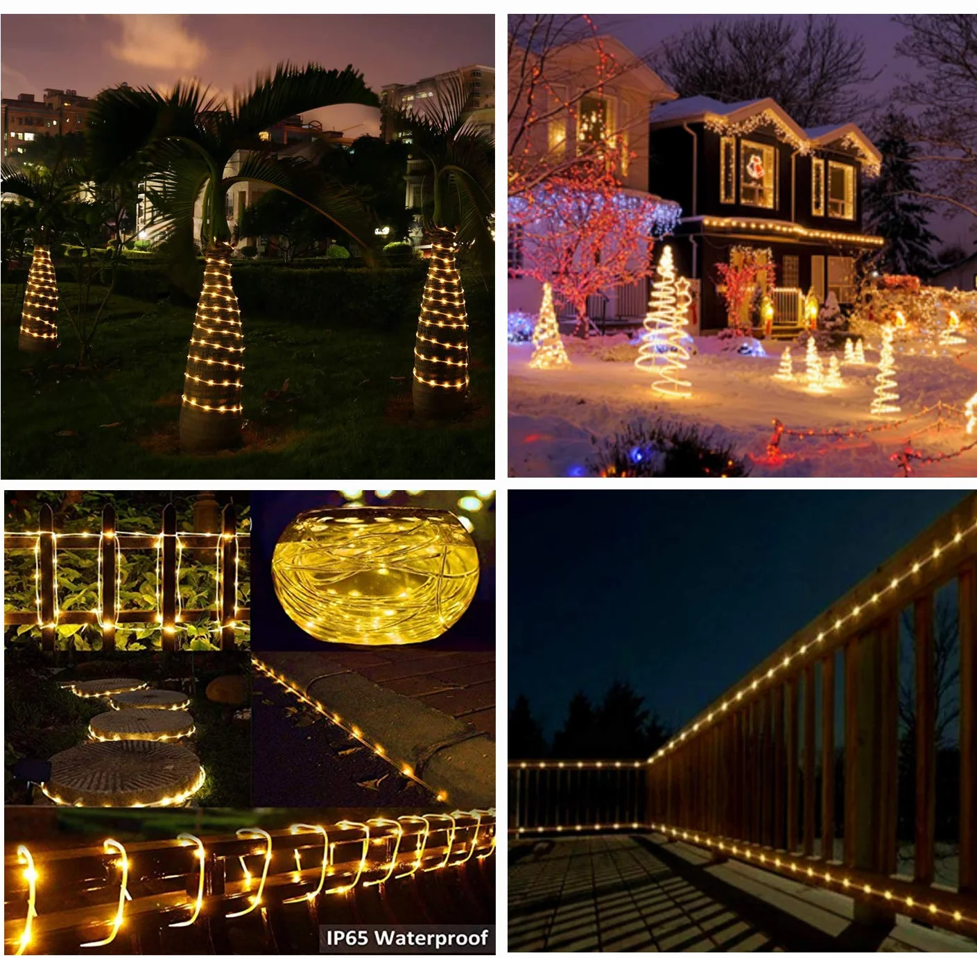 Solar Cadena de Luces 100 LEDs 10 Metros para Navidad Fiestas