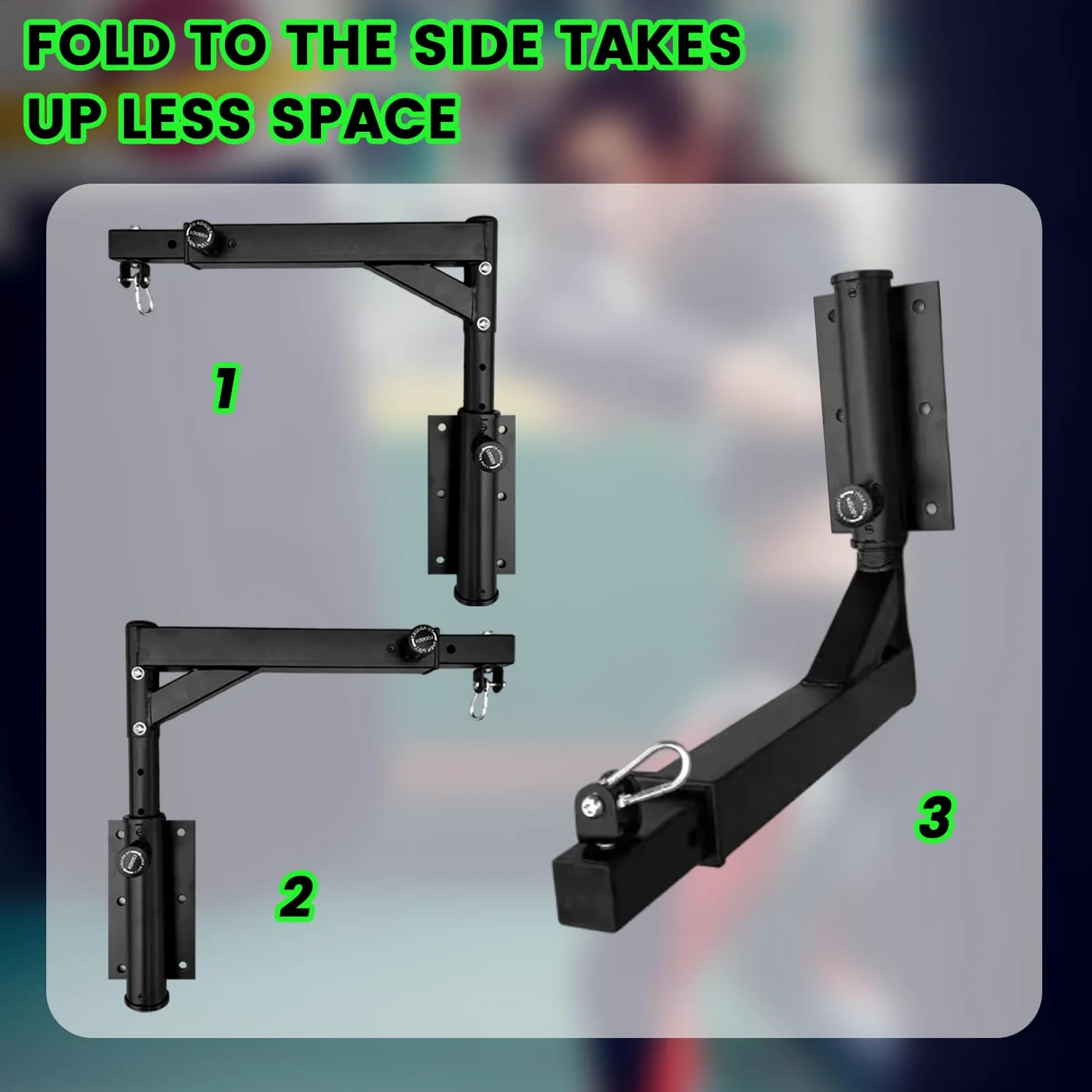 Soporte de Pared para Saco de Boxeo Ajustable con Rotación Silenciosa 360°, hasta 250 kg