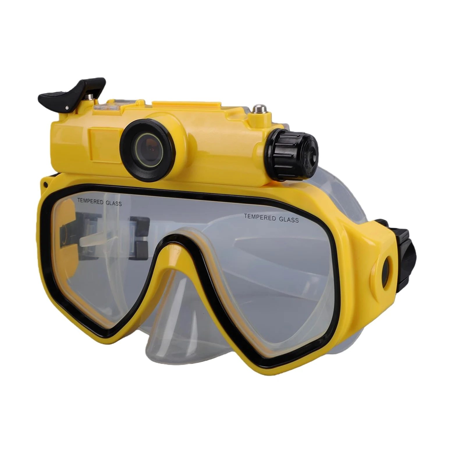 Goshyda Gafas de Buceo con Cámara, Vídeo 2K, Foto de 50MP, Gran Angular de 100°, Resistente Al Agua hasta 15m para Esnórquel y Apnea