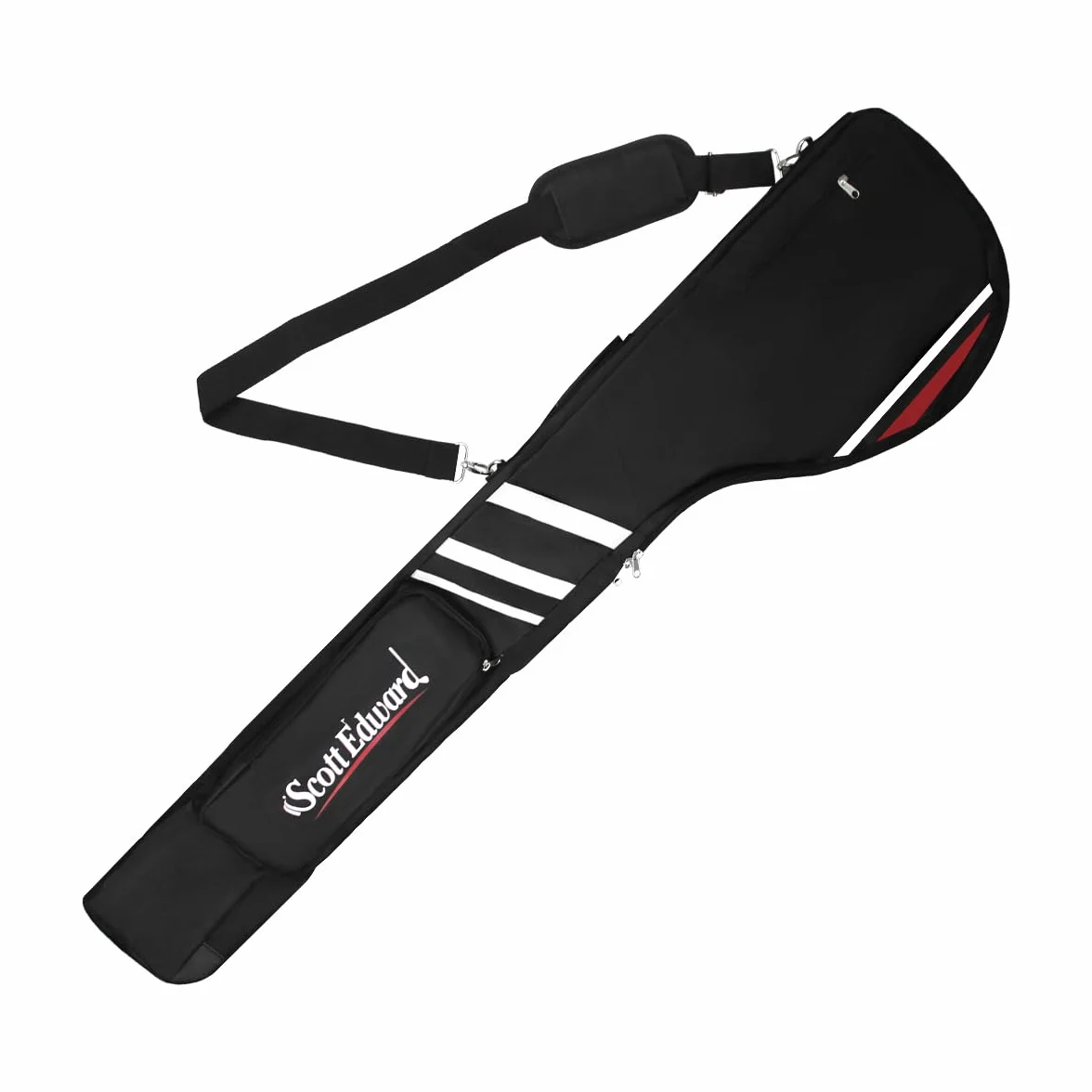 Scott Edward Bolsa de transporte plegable para palos de golf, bolsa portátil para lápices de domingo, estuche de entrenamiento ligero e impermeable, capacidad para 7-12 palos