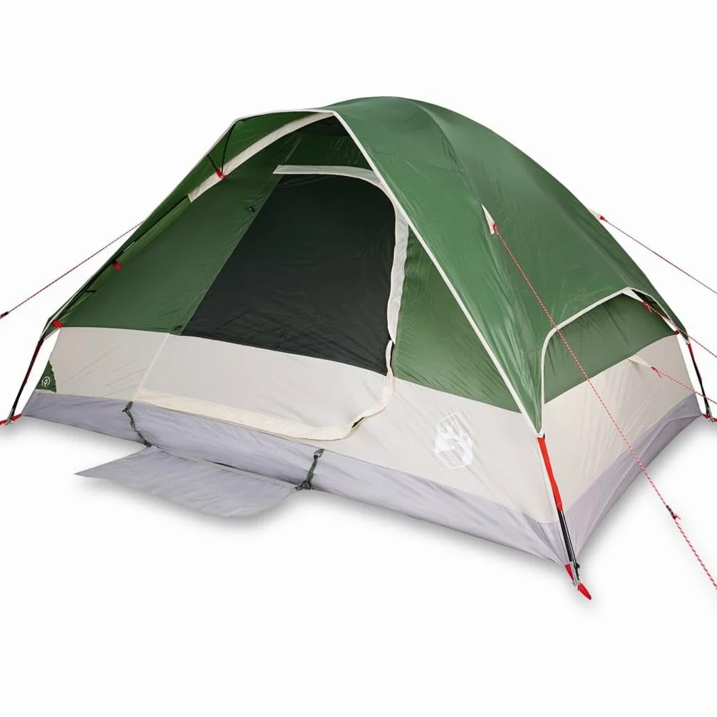 Tienda de campaña iglú para 4 Personas Impermeable Verde, Camping Tienda - 94777