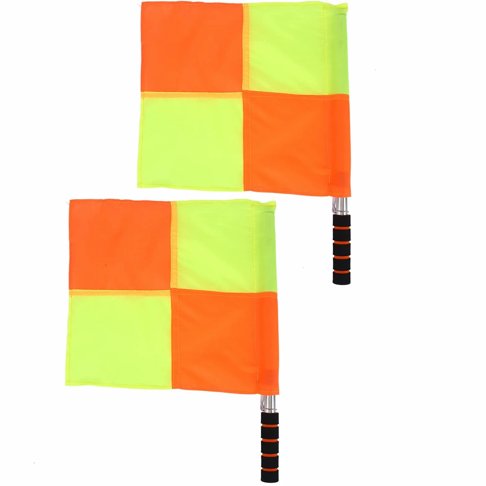 Bandera de árbitro Deportivo, 2 Piezas Bandera de Juez de Línea Tela Impermeable Varilla de Acero Inoxidable de Esponja con Bolsa de Almacenamiento para Entrenamiento de Fútbol,