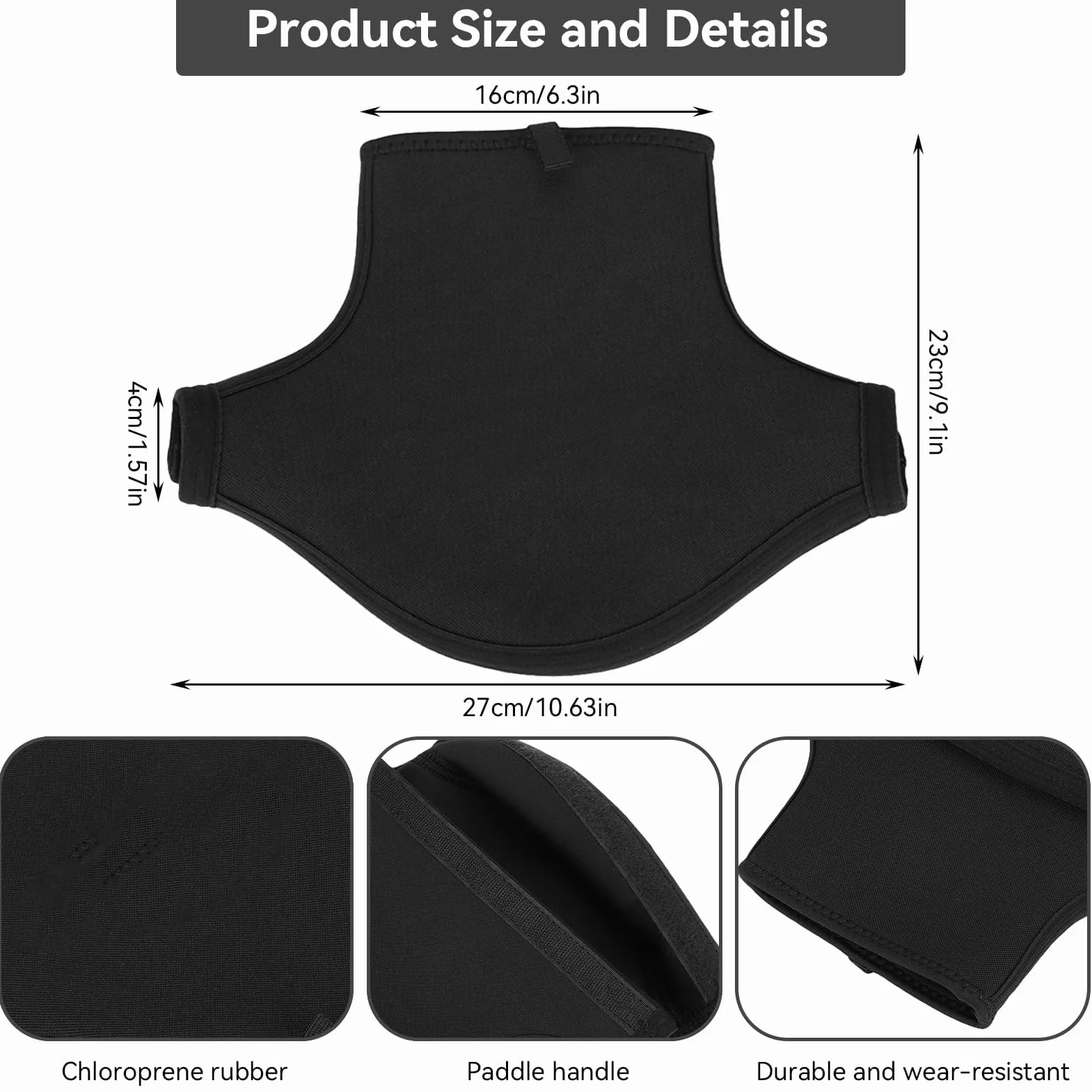HERCHR Guantes de Remo de Neopreno, 1 Par 200g Guantes de Remo para Kayak Guantes de Kayak Antideslizantes e Impermeables para Kayak, Recorridos en Canoa, Kayak y Raftin(Negro)