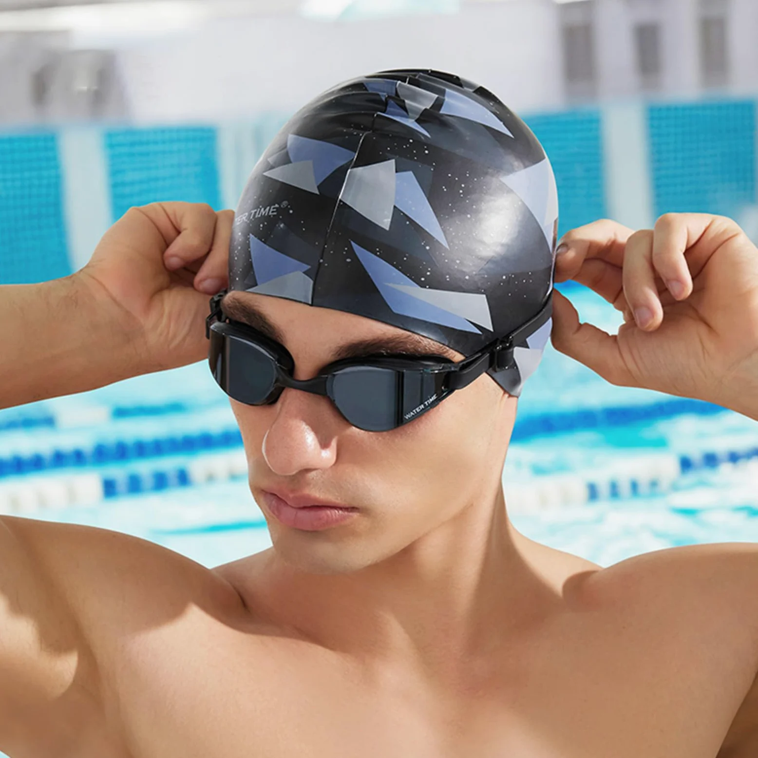 Swipe - Gafas de natación para hombres y mujeres adultos, 100% antivaho, anti UV, sin fugas, visión clara, máxima comodidad, doble correa