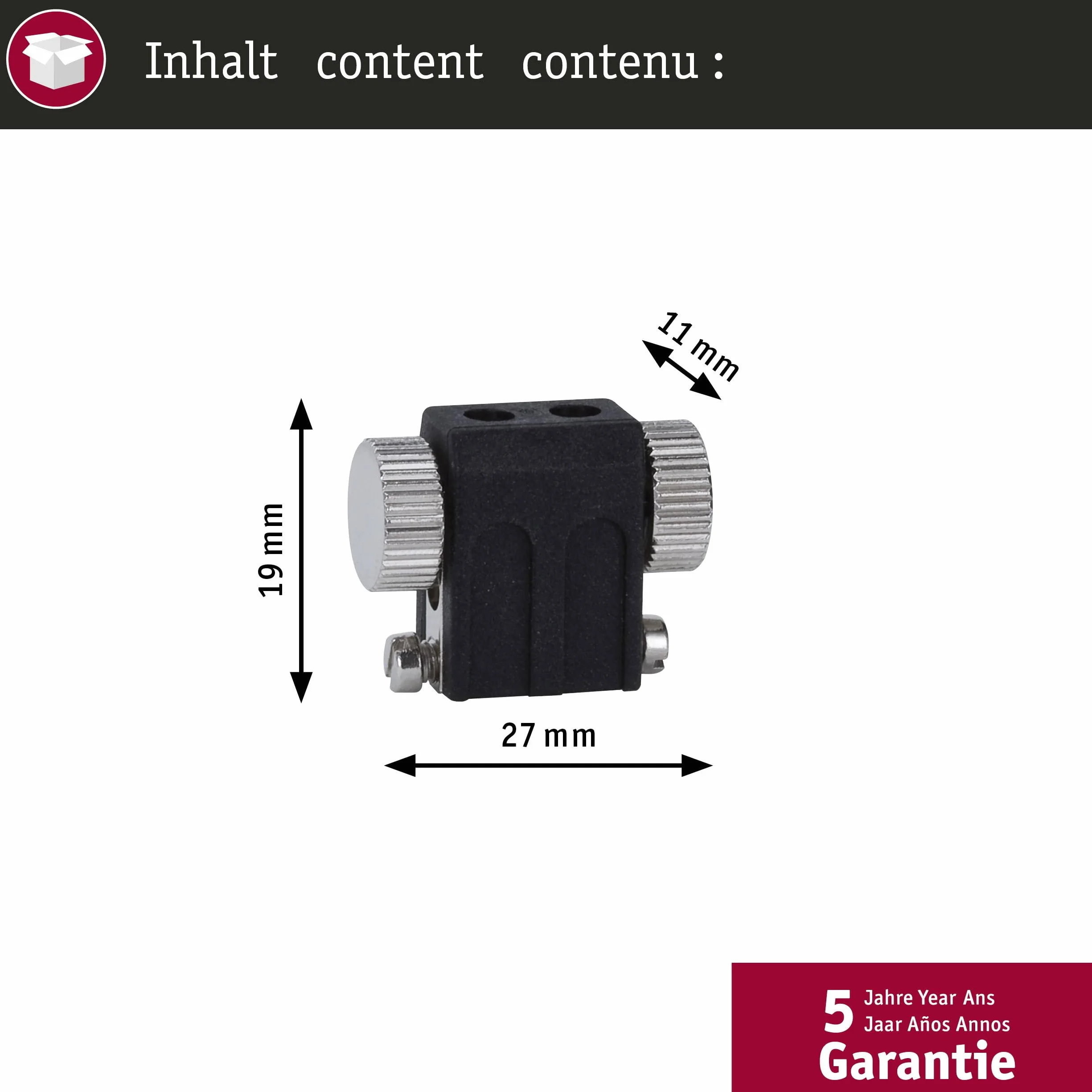 Paulmann Sistema de cable Enchufe Portalámparas 35W G4 Negro 12V