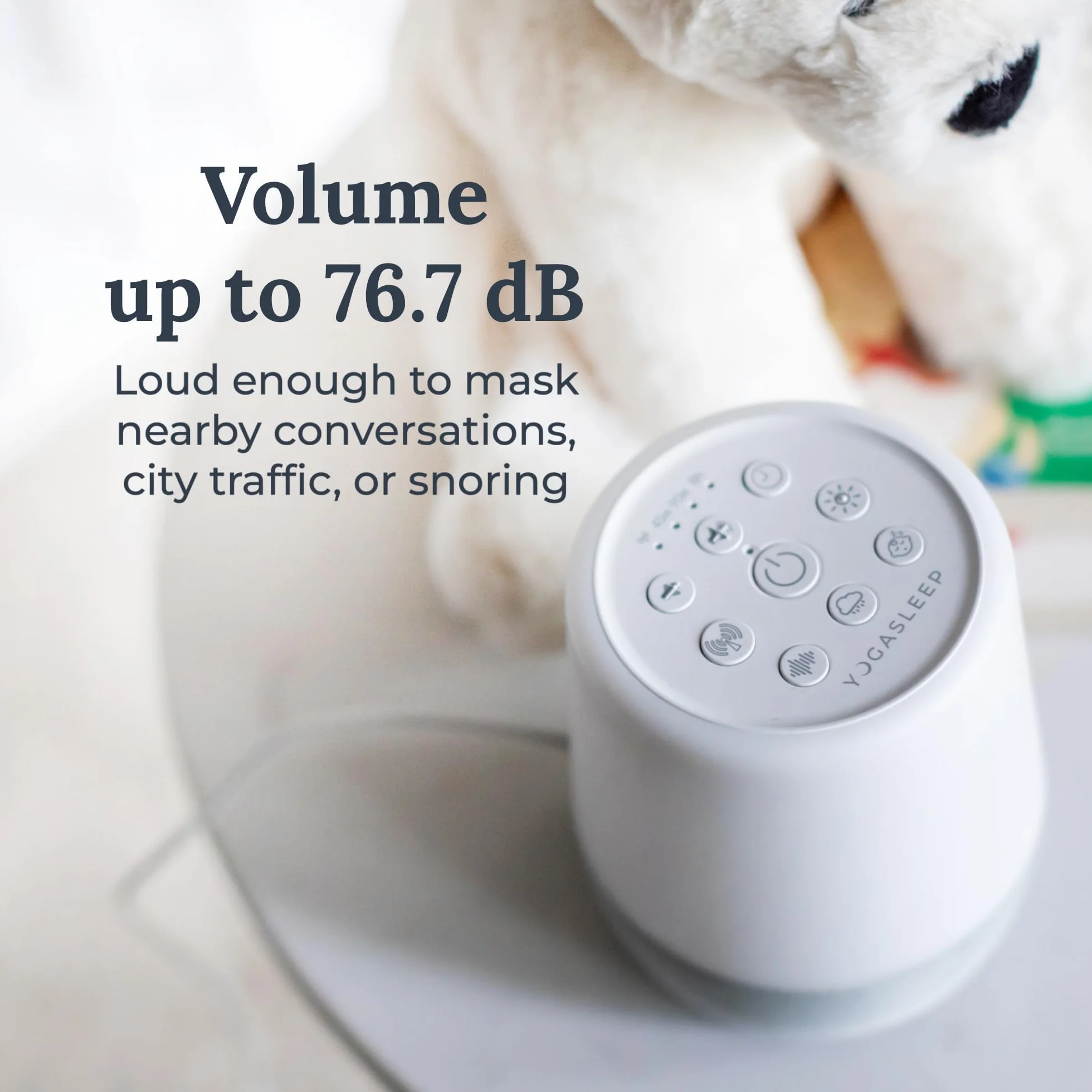Yogasleep Duet Máquina de ruido blanco con luz nocturna y altavoz inalámbrico