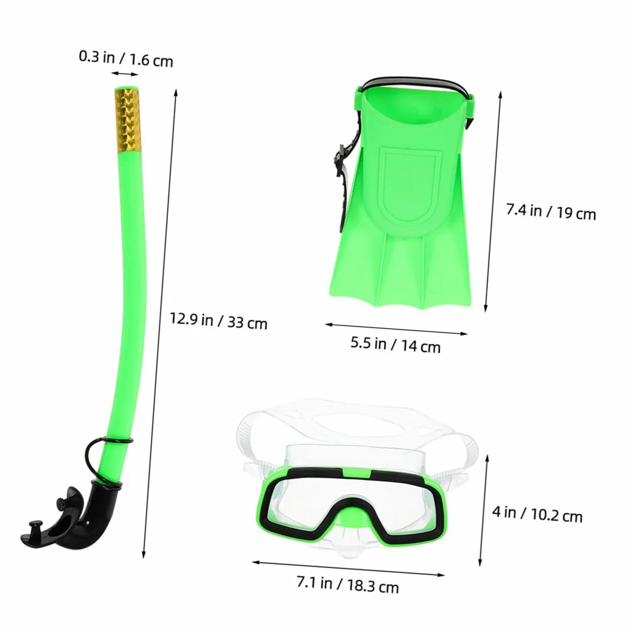 Zerodeko Gafas De Buceo para Snorkel Compacto y Ligero Aletas Cortas para Nadar para Principiantes Incluye Máscara De Snorkel y Equipo De Duradero