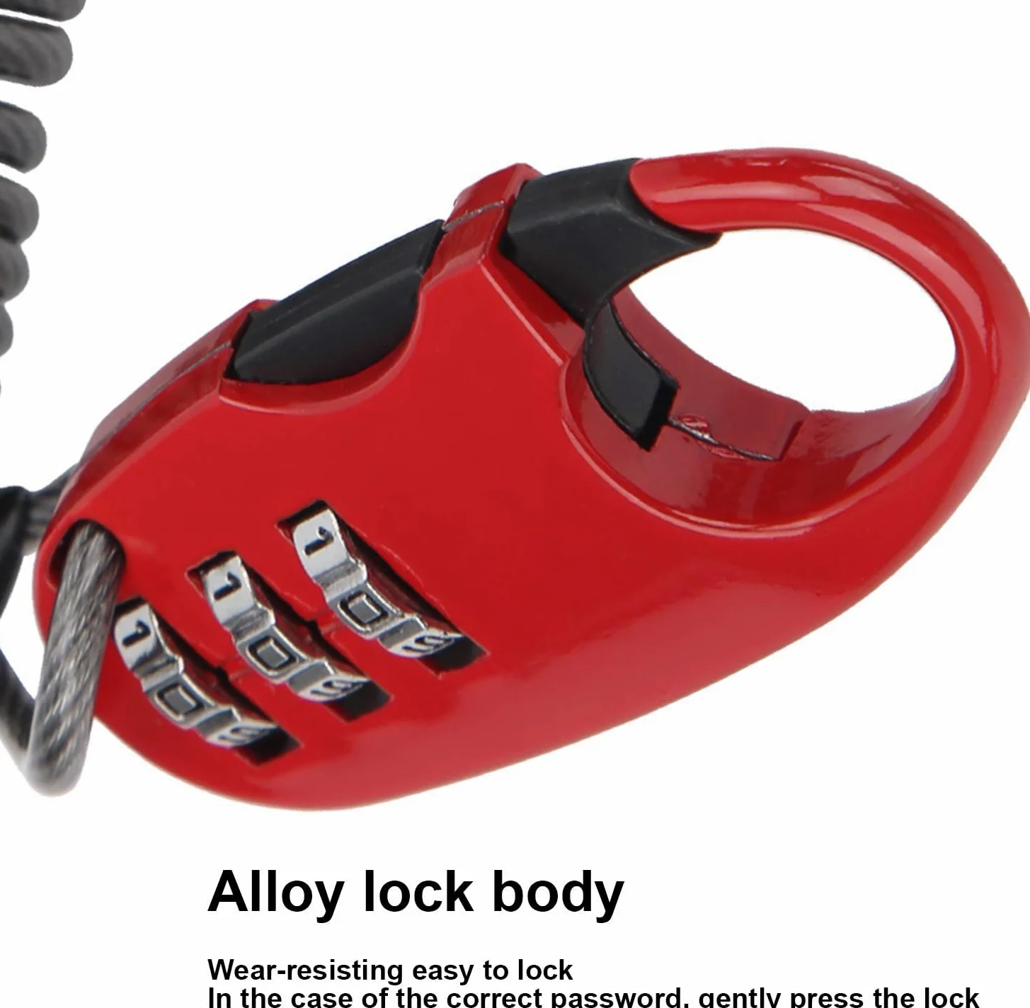 Candado de Cable de Acero para Casco de Bicicleta, candado portátil Universal para Casco con contraseña, candado de Cable de Acero de Seguridad, candado antirrobo para Motocicleta,