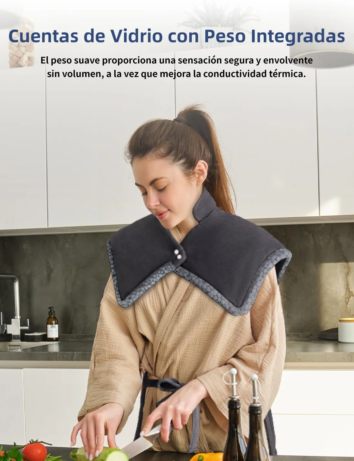 Manta Eléctrica Espalda y Cuello 80×88 CM Almohadilla Térmica 6 Niveles Apagado Automático Lavable