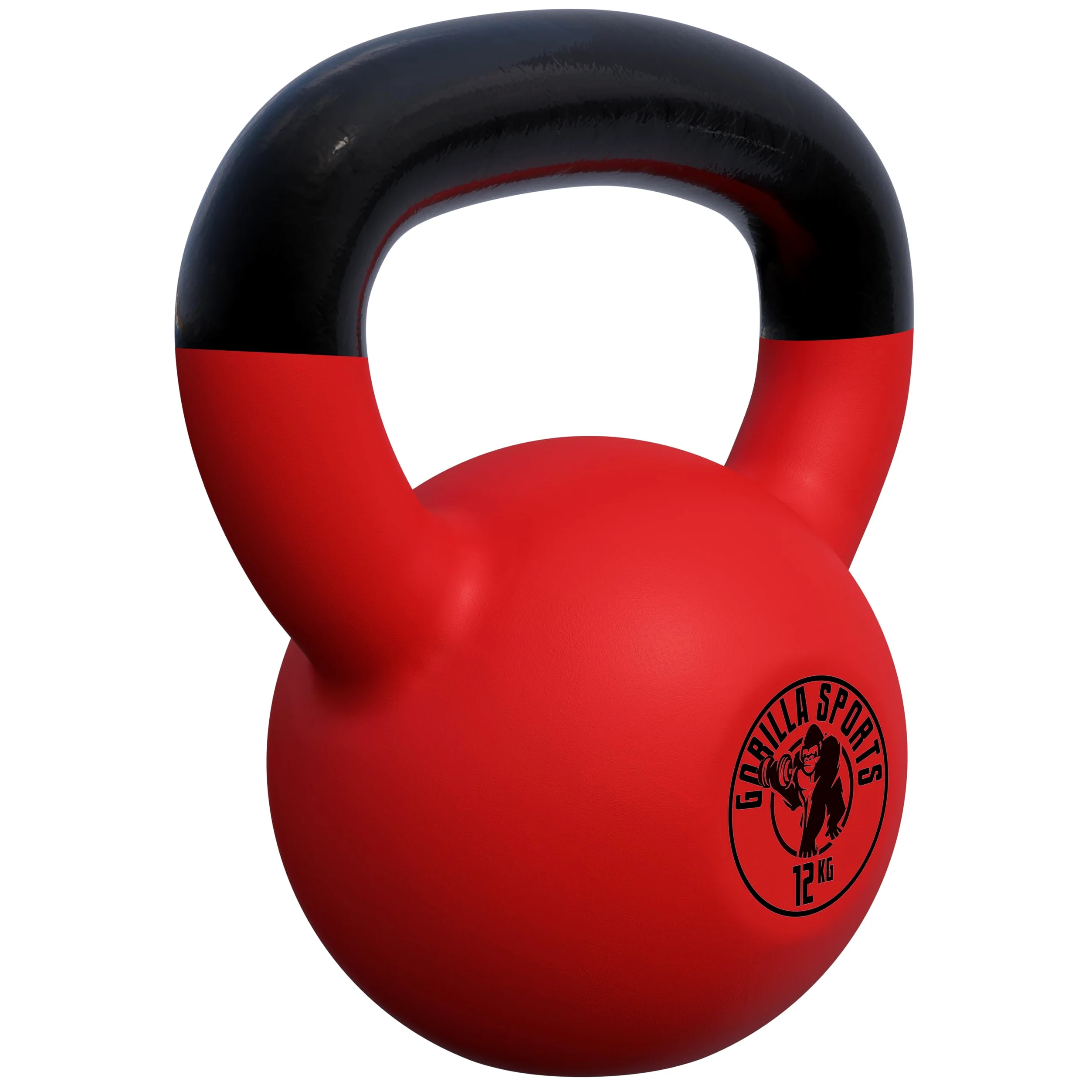 Gorilla Sports Kettlebell Red Rubber - Pesa rusas, Forro de neopreno