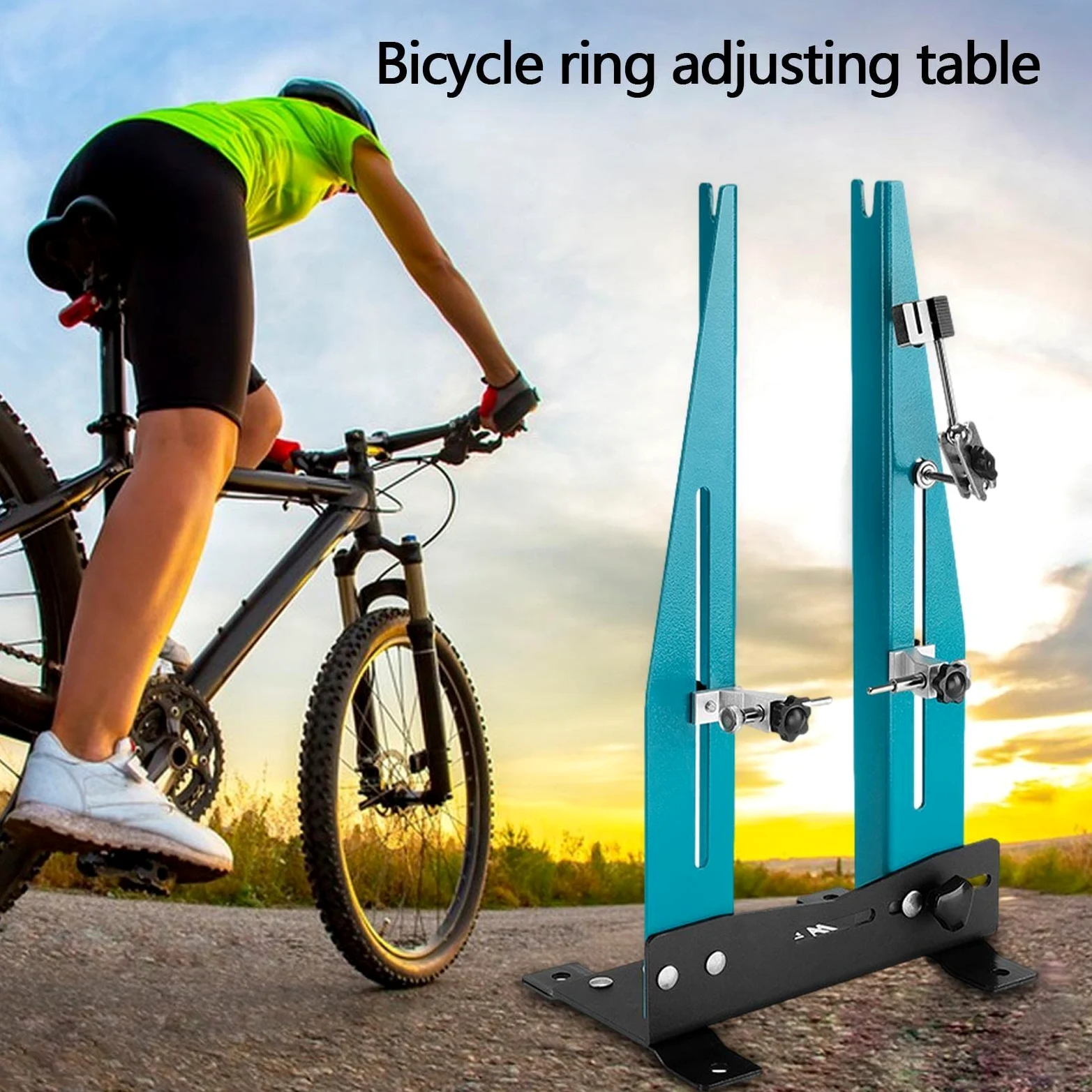 Soporte de alineación de rueda biciclo – Mesa de afinación de llantas de | dos ciclos, soporte de rueda trasera de dos ciclos | Soporte de calibración de ciclo, llantas de mantenimiento de ruedas