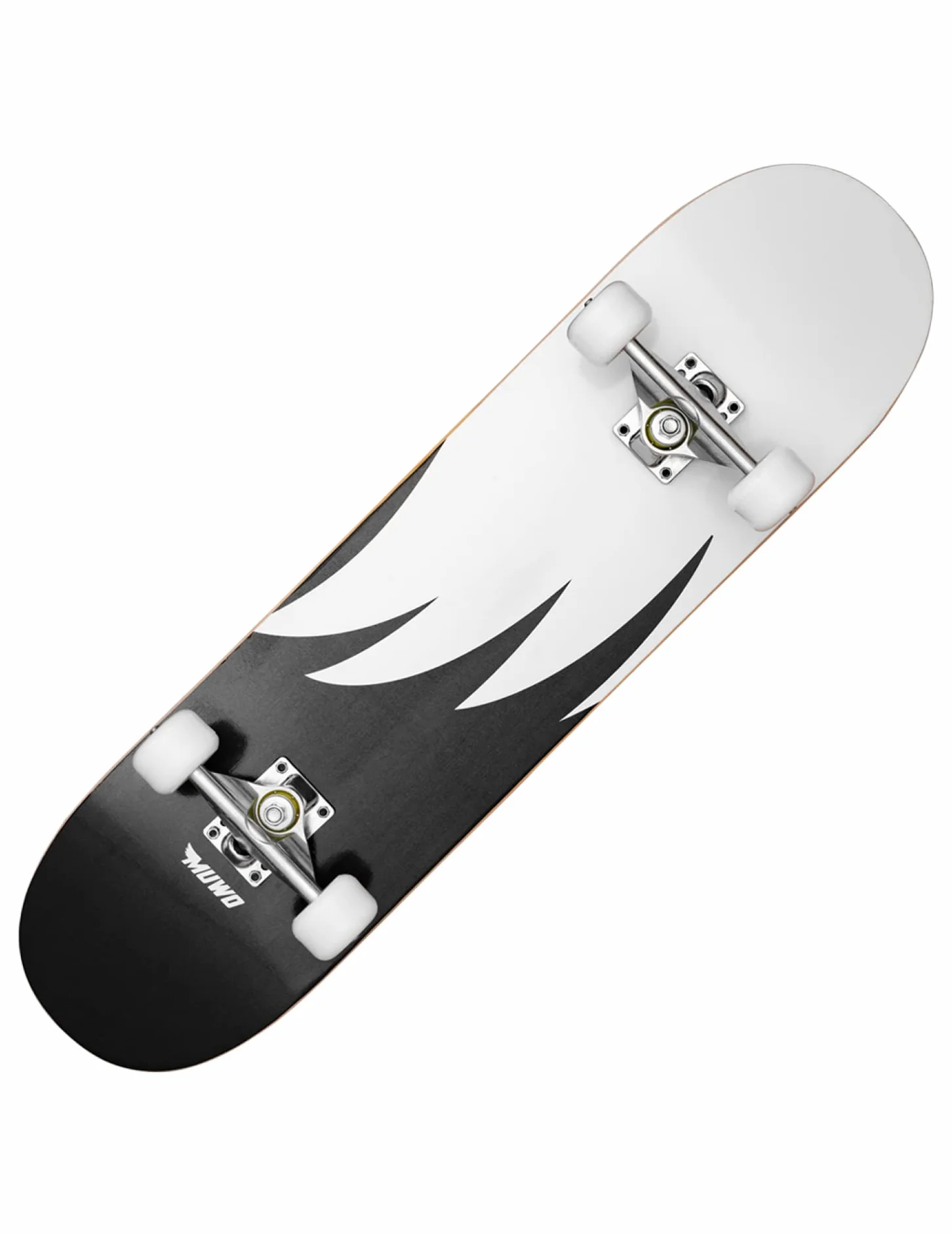 MUWO Street Skateboard 31 x 8 pulgadas – Tabla completa para principiantes de madera estable y aluminio, adecuado para niños, adolescentes y adultos con diferentes motivos (Swing & Wing)