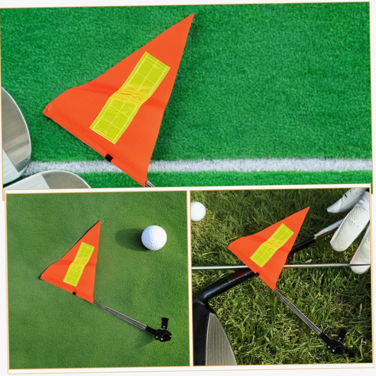 Anneome 2piezas Bandera De Seguridad Reflectante para Cochecitos Carritos De Golf y Sillas De Ruedas Unidades con Telescópico para Exterior y Alta Visibilidad