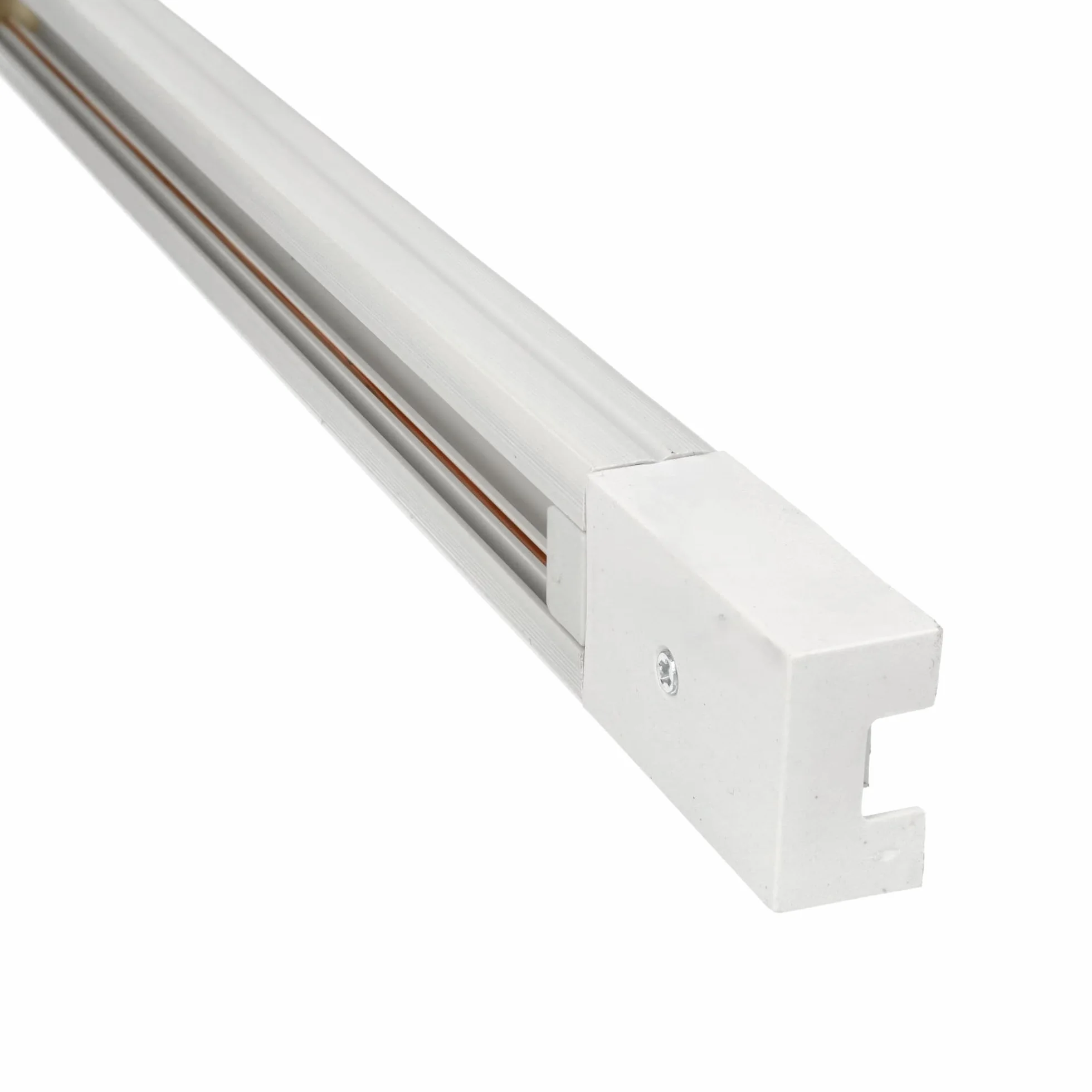 Carril Monofásico Riel para Focos LED 1 Metro Blanco 4 Unidades