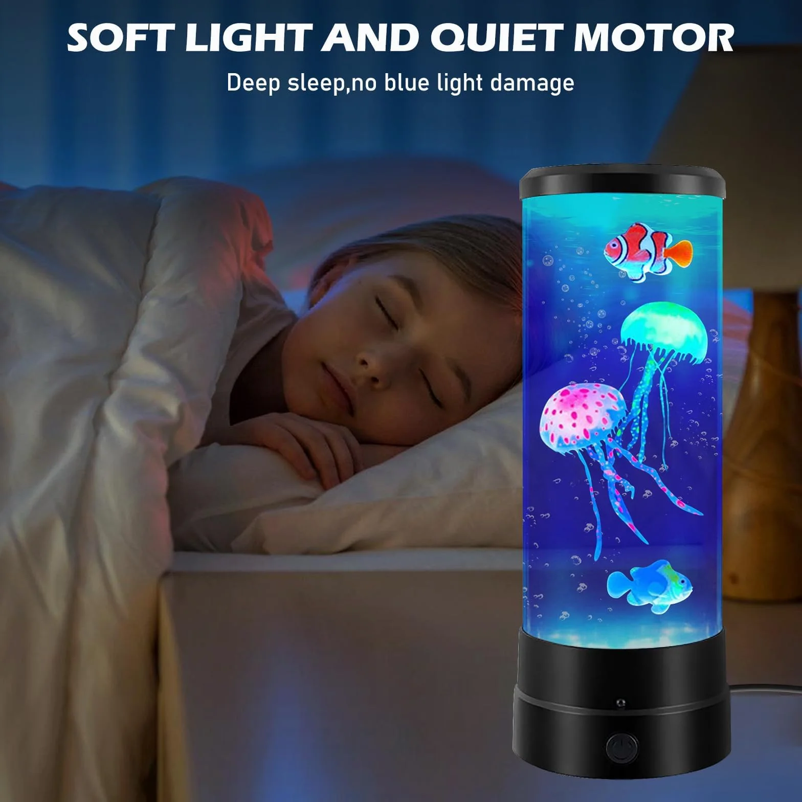 BORDEAG BYZESTY Lámpara de medusas LED 17 colores, lámpara de lava, luz de ambiente nocturna