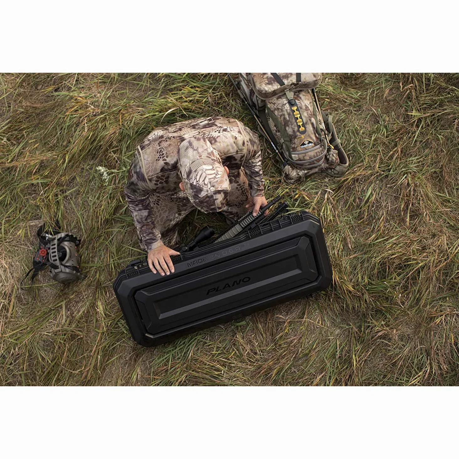 Plano All Weather113cm Estuche Protector Funda para Rifle, cámara, Objetivo, Herramientas y Vuelo,IP66 Impermeable, a Prueba Polvo, Resistente a los Golpes e Inserciones Espuma Personalizables