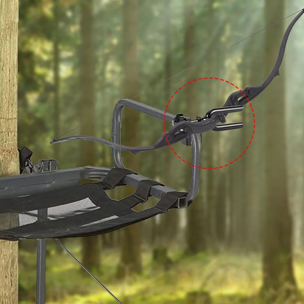 MiOYOOW Treestand - Soporte ajustable para arco, soporte ajustable para arco, soporte de arco de caza para cumbre, soporte de escalada, caza, accesorios de tiro con arco