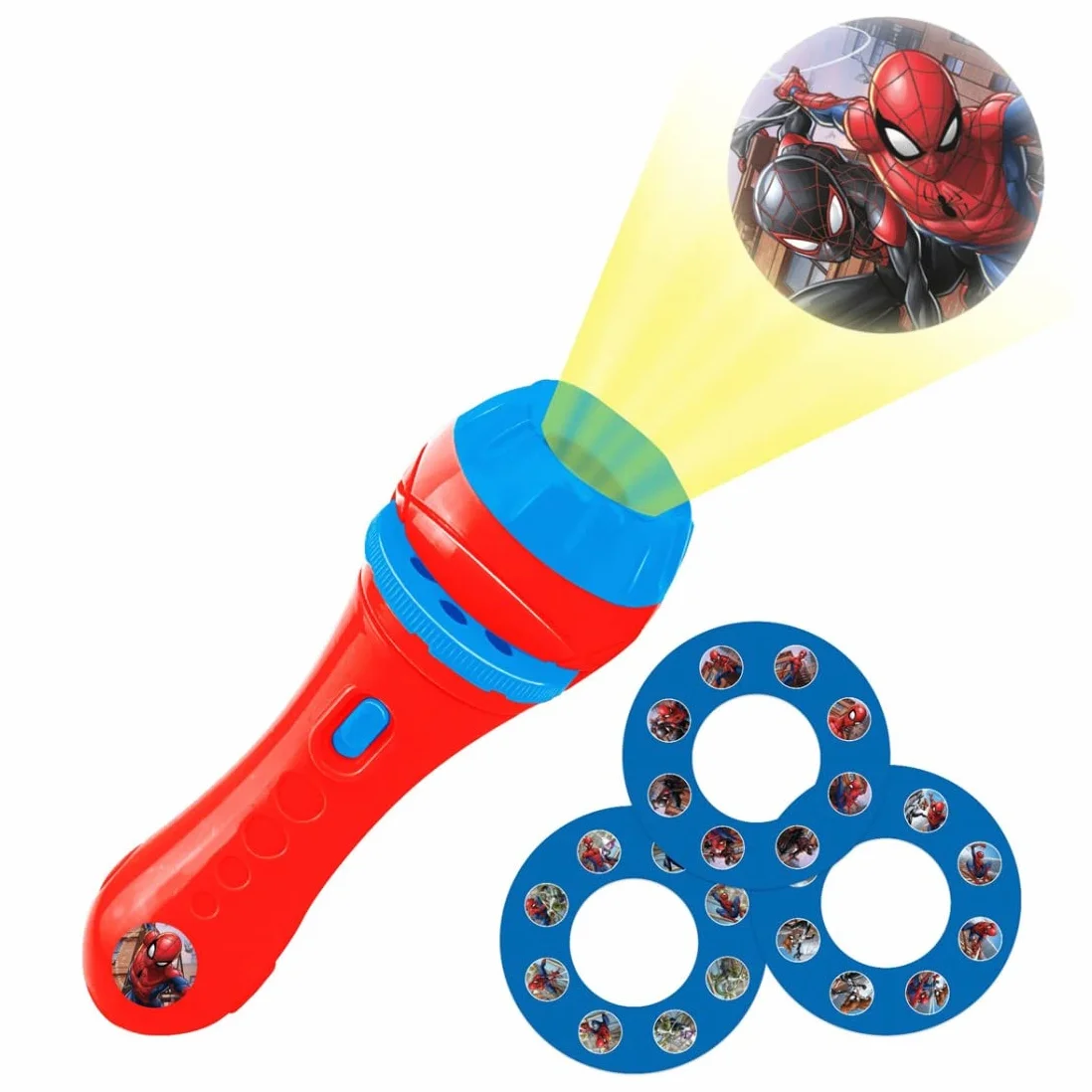 LEXIBOOK Spider-Man Proyector de Cuentos Linterna con 3 Discos 24 imágenes LTC050SP