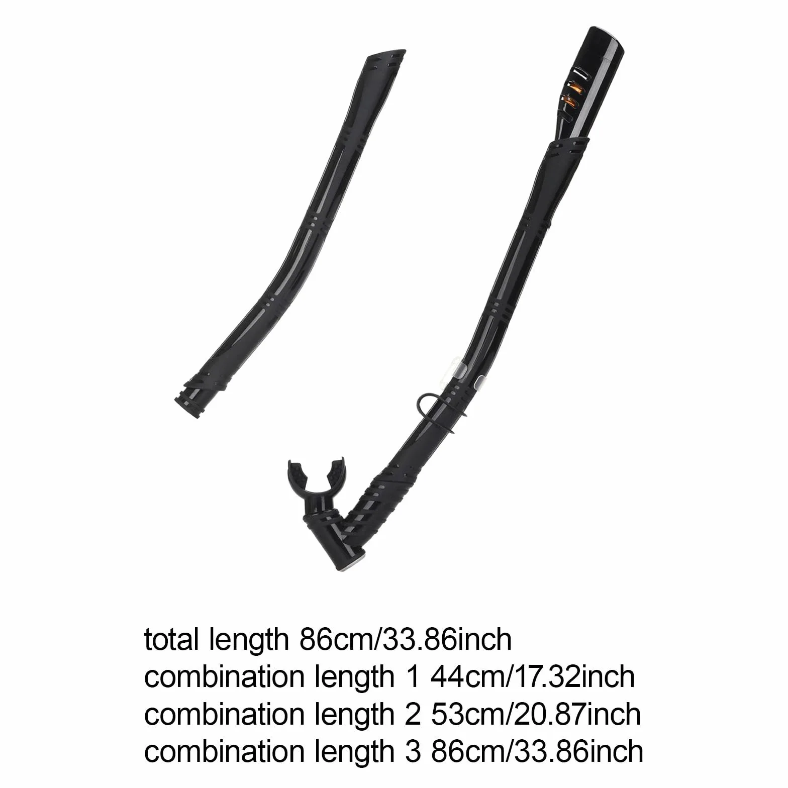 Snorkel de Natación Tubo de Buceo Snorkel para de Silicona Longitud Ajustable Válvula Seco Adecuado para Adultos y Jóvenes en