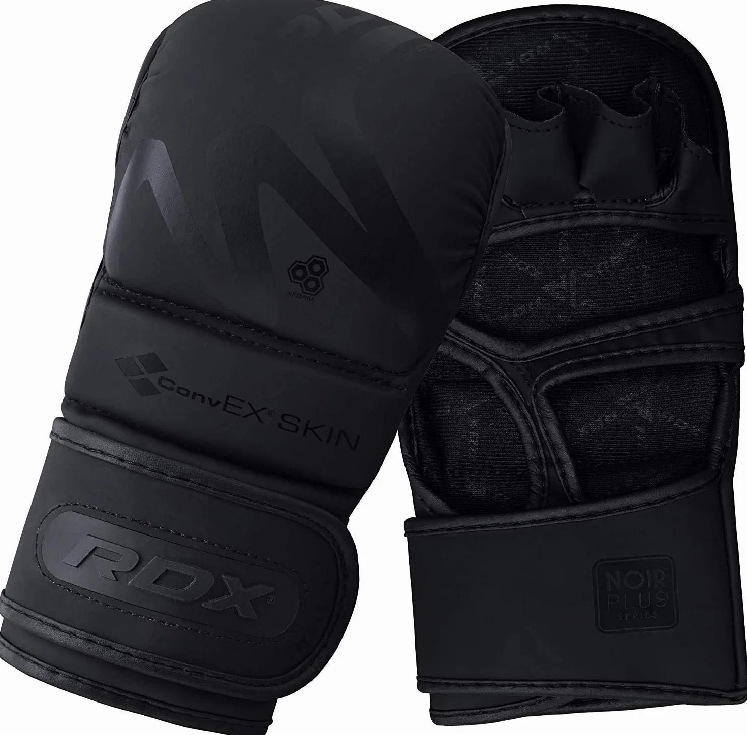 RDX MMA Guantes para artes marciales Grappling Entrenamiento, Convex Piel Kickboxing Guantes, Grande para Muay Thai, Sparring, Saco Boxeo, Combate en Jaula Gloves