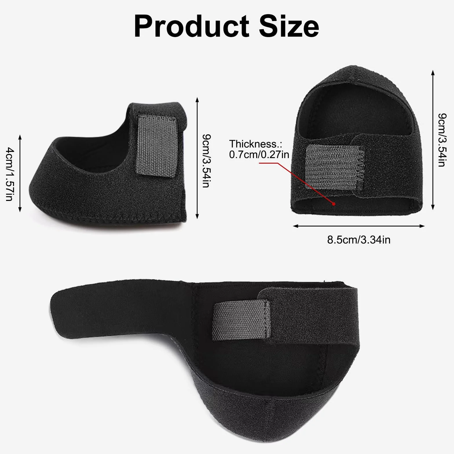 Protector Talon Taloneras Silicona Ajustables Fascitis Plantar Tendinitis Aquiles Espolón óseo Dolor Talón (34-40)