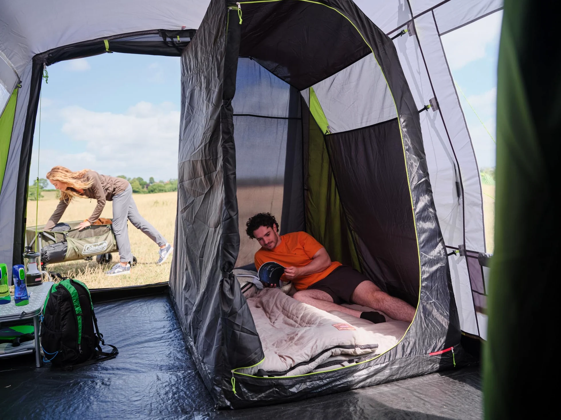Coleman Dormitorio Adicional para Tienda de campaña Victoria Falls 4 | Espacio Extra para Dormir para 2 Personas | Montaje rápido | Tejido Transpirable | Ligera y compacta
