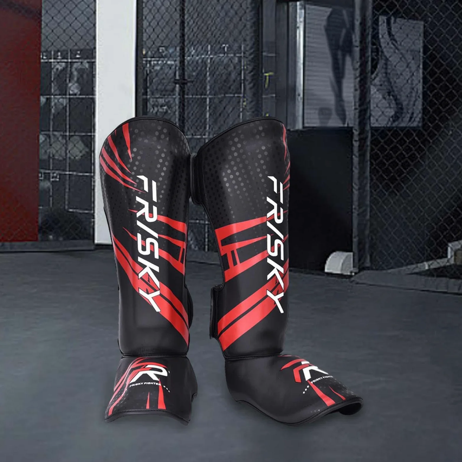 F Fityle Espinilleras Muay Thai, espinilleras, Almohadillas de Empeine, Equipo de Entrenamiento, espinilleras Profesionales, Protector de espinillas para