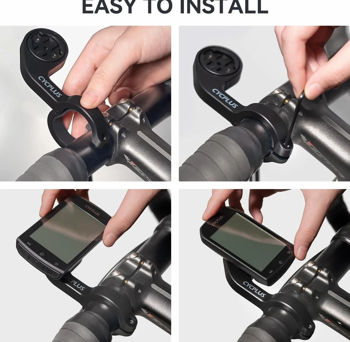 CYCPLUS Soporte para computadora de Bicicleta Z1 Edge 25 130 200 500 510 520 800 810 820 1000 1030, Se Adapta a manillares de 31,8 mm