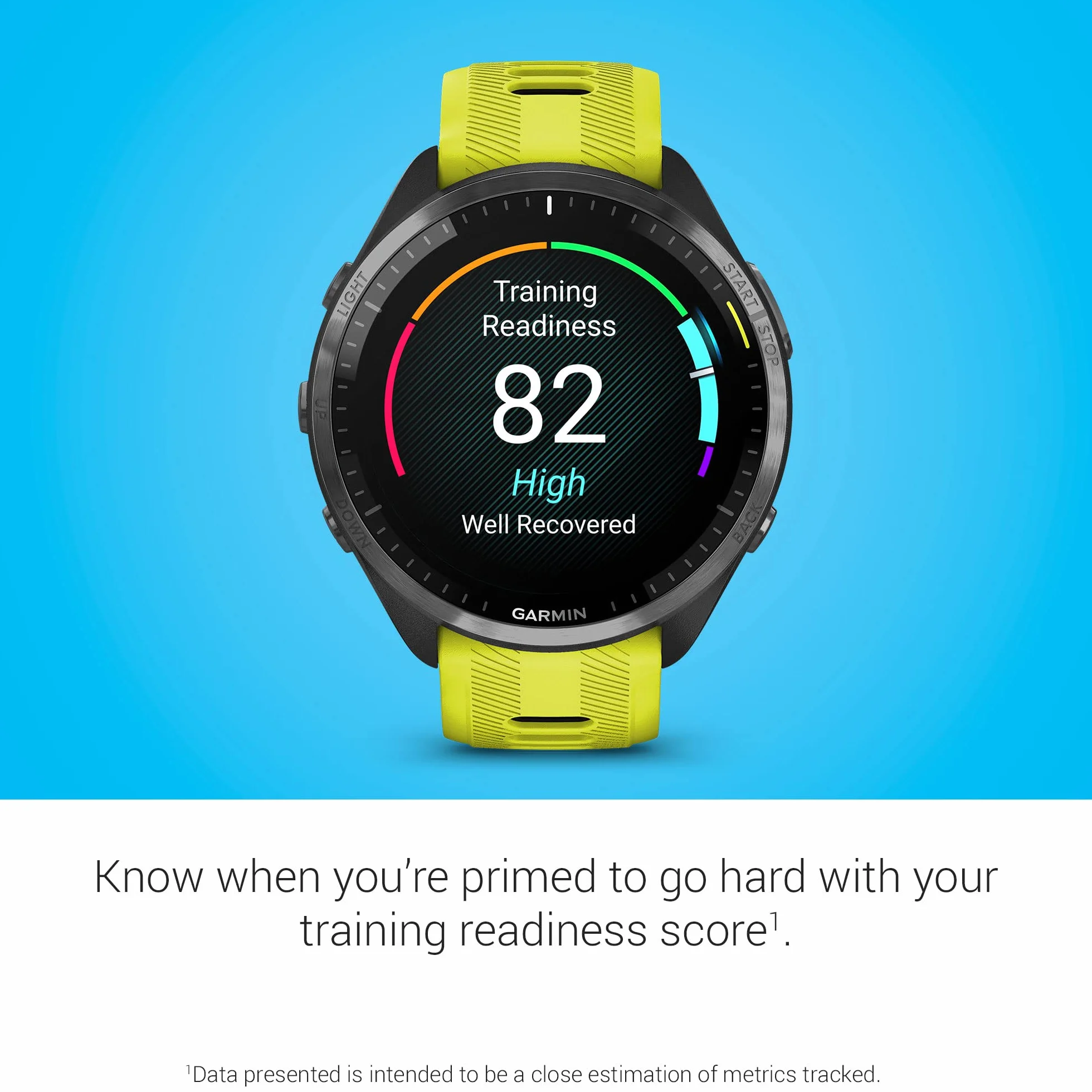 Garmin Forerunner 965 Reloj Inteligente para Correr, Pantalla AMOLED, Medidas de Entrenamiento, Negro y Amarillo