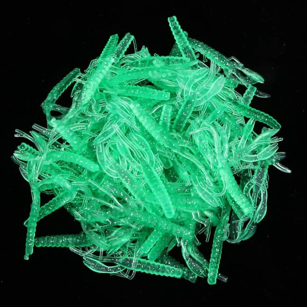 2 Paquetes Señuelos de Suave Señuelo Blando Cebo Artificial Grub Cangrejo en Silicona PVC Flexible con Gran Vibración Y Compatible con