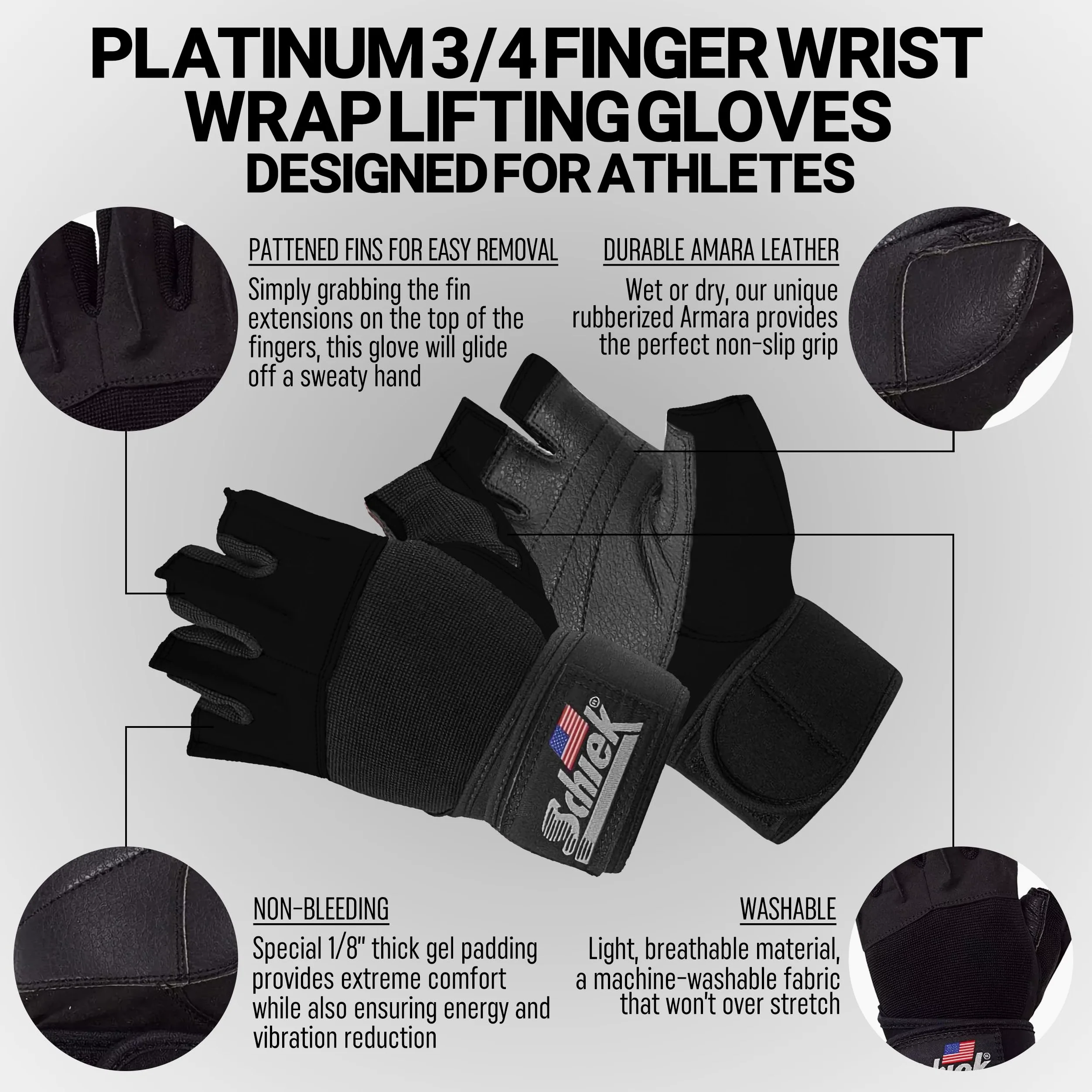 Guantes de elevación Schiek 540 Platinum – Garantía de un año.