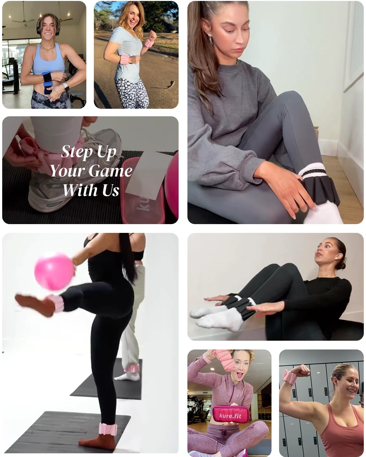Juego de pesas ajustables para muñeca y tobillo, pares de 1 libra, versátiles para yoga, caminar, correr, barras, pilates, cardiovascular y aeróbicos, pulseras portátiles para mujeres y