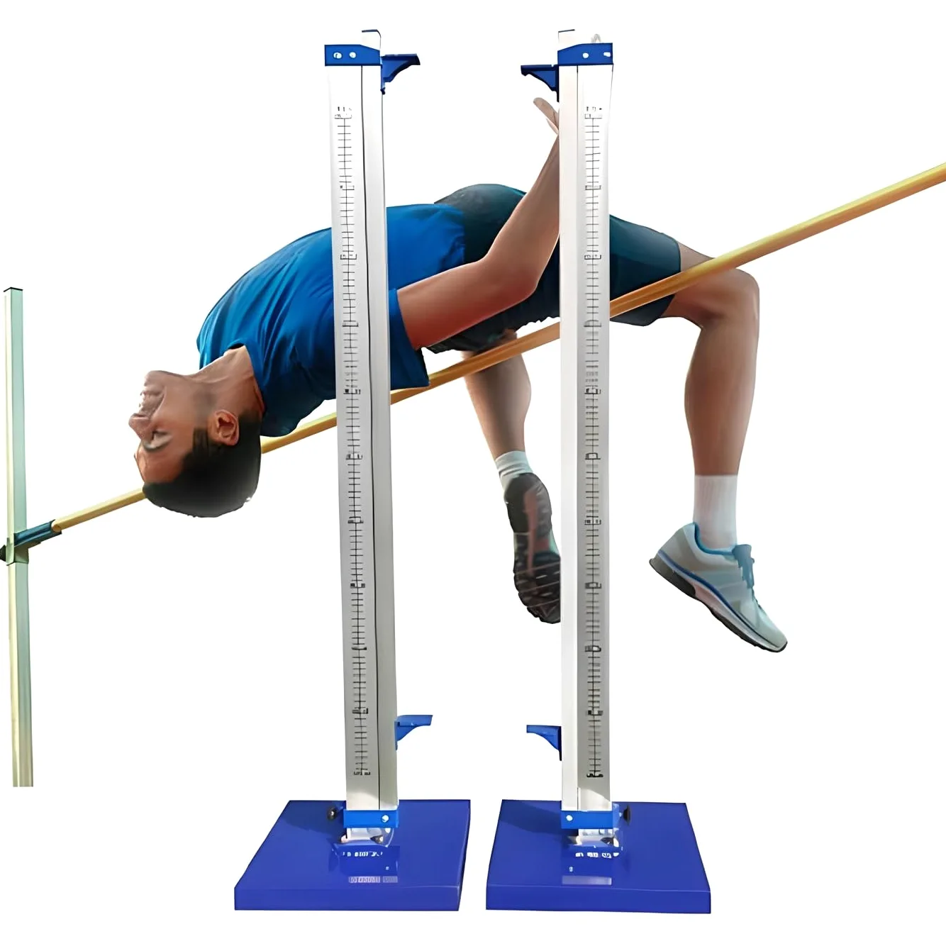 Estándares de salto alto de aluminio portátil, 30-230 cm ajustable, móvil, para entrenamiento de pista y campo, competición, deportes escolares