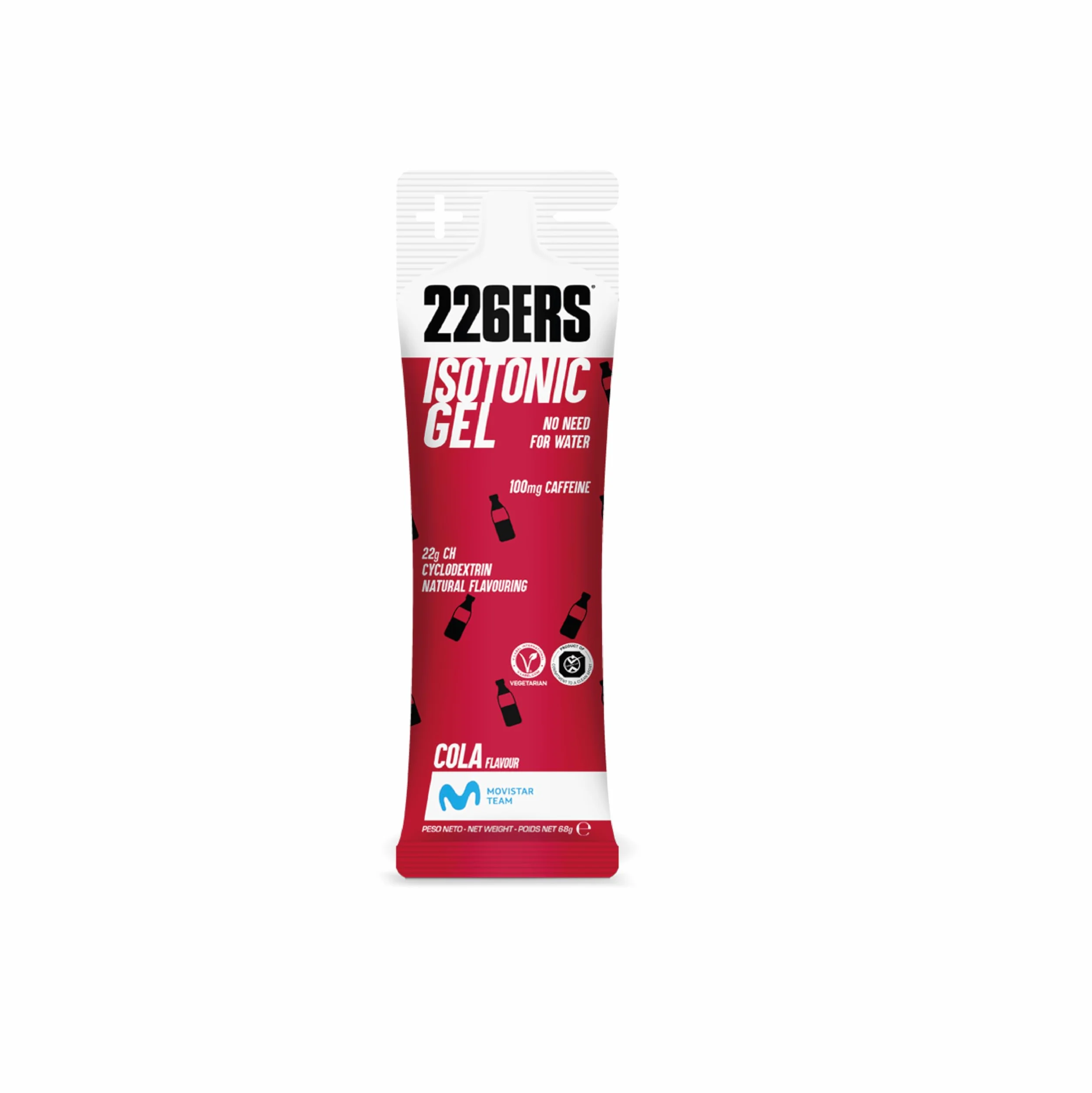 226ERS Isotonic Gel Energético Deportistas Carbohidratos Cafeína Stevia Cola 1 Gel