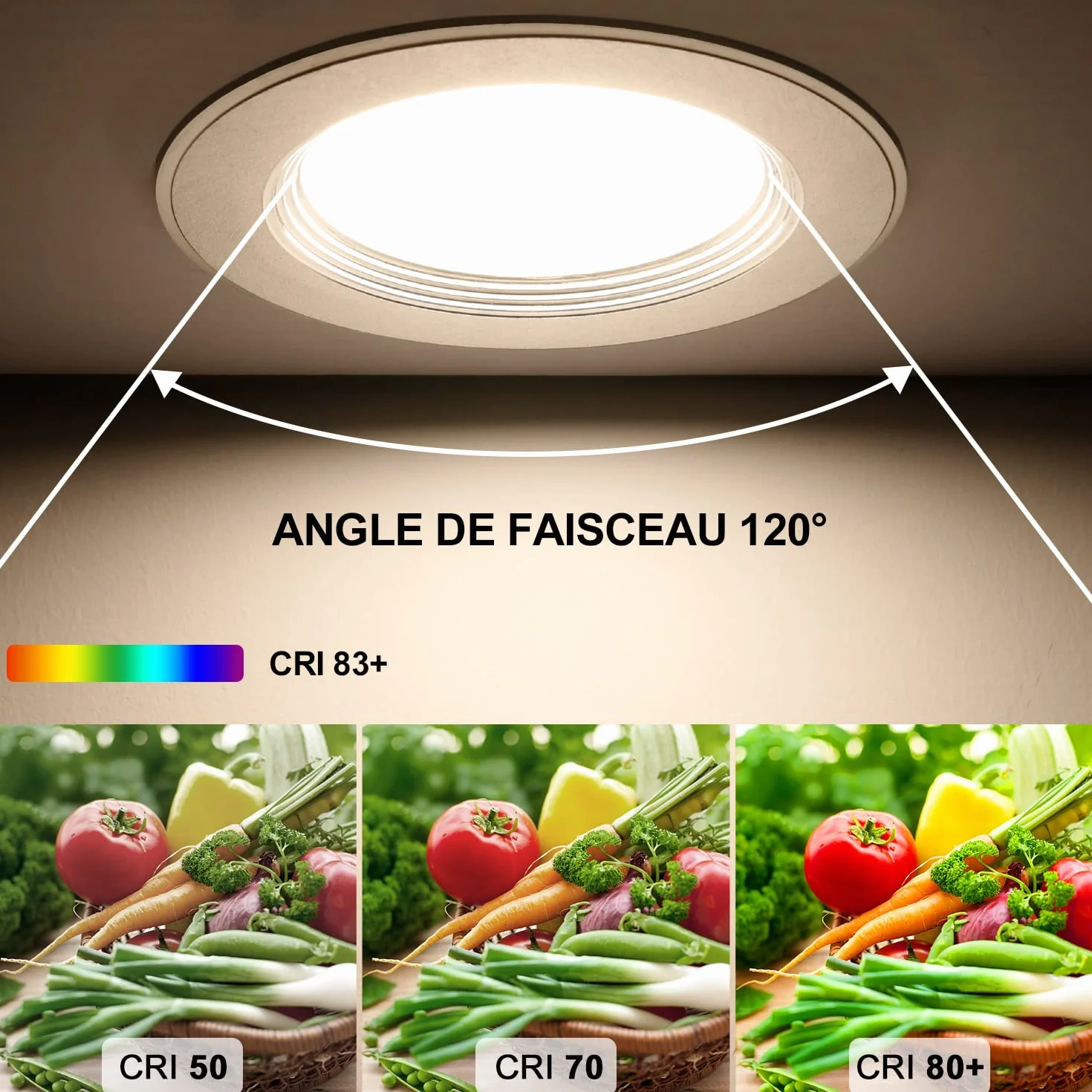 ACELIFE Downlight LED Empotrable Redondo, 7W 700lm 6000K Blanco Frío, Aluminio, Juego de 6