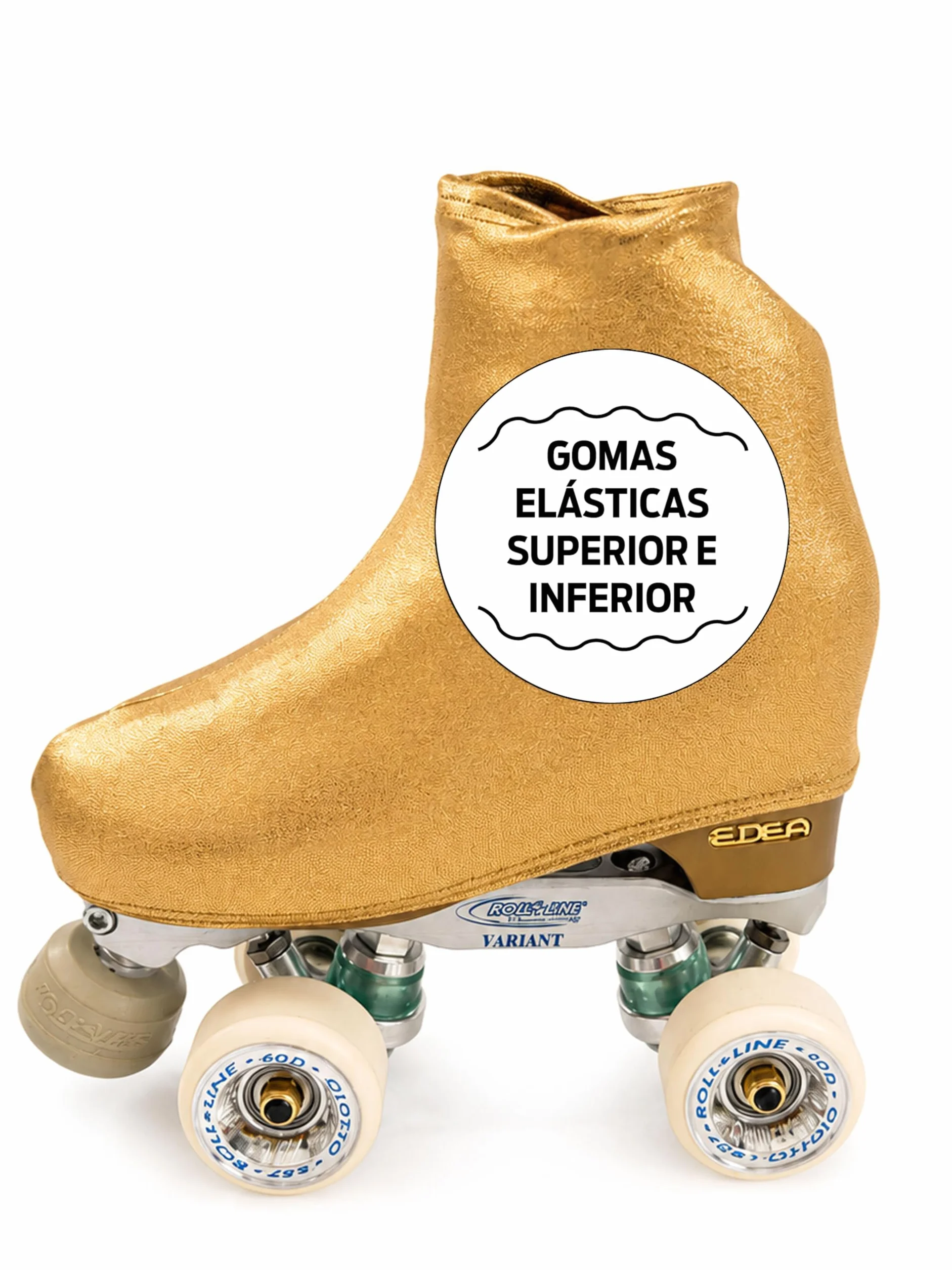 Cubre patín para niña y Mujer, Funda PatinSkate, Professional Skating, Patinaje Hielo,artístico o en línea. 180 Densidad. Talla Universal Adulto y niños. Color Brillante Dorado