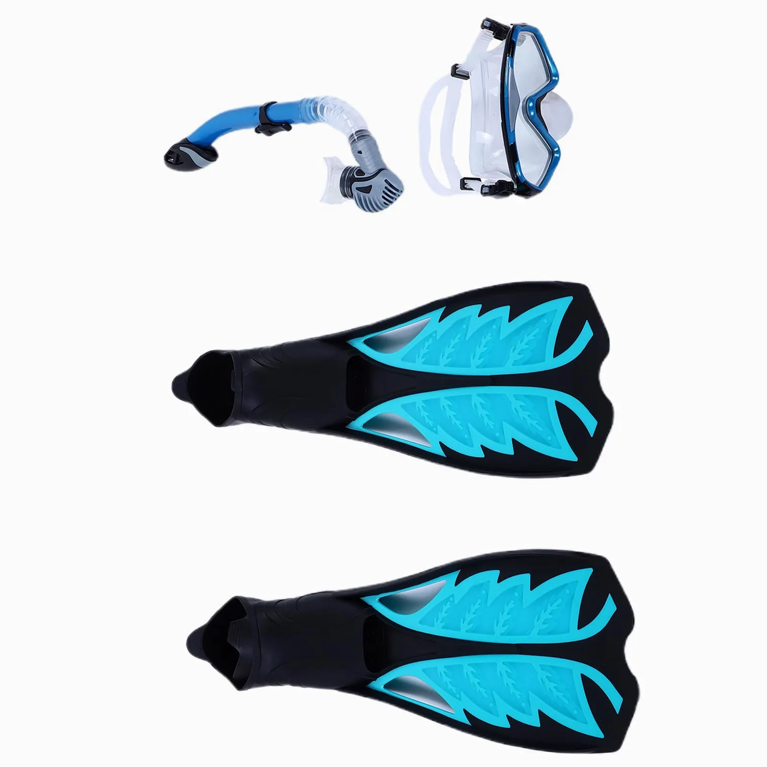 Tosuny Juego de Snorkel para Adultos, Equipo de Snorkel Profesional, Aletas de Máscara a Prueba de Fugas para Exploración Submarina, Equipo de Buceo, Kit de para Hombres y Mujeres Nadando