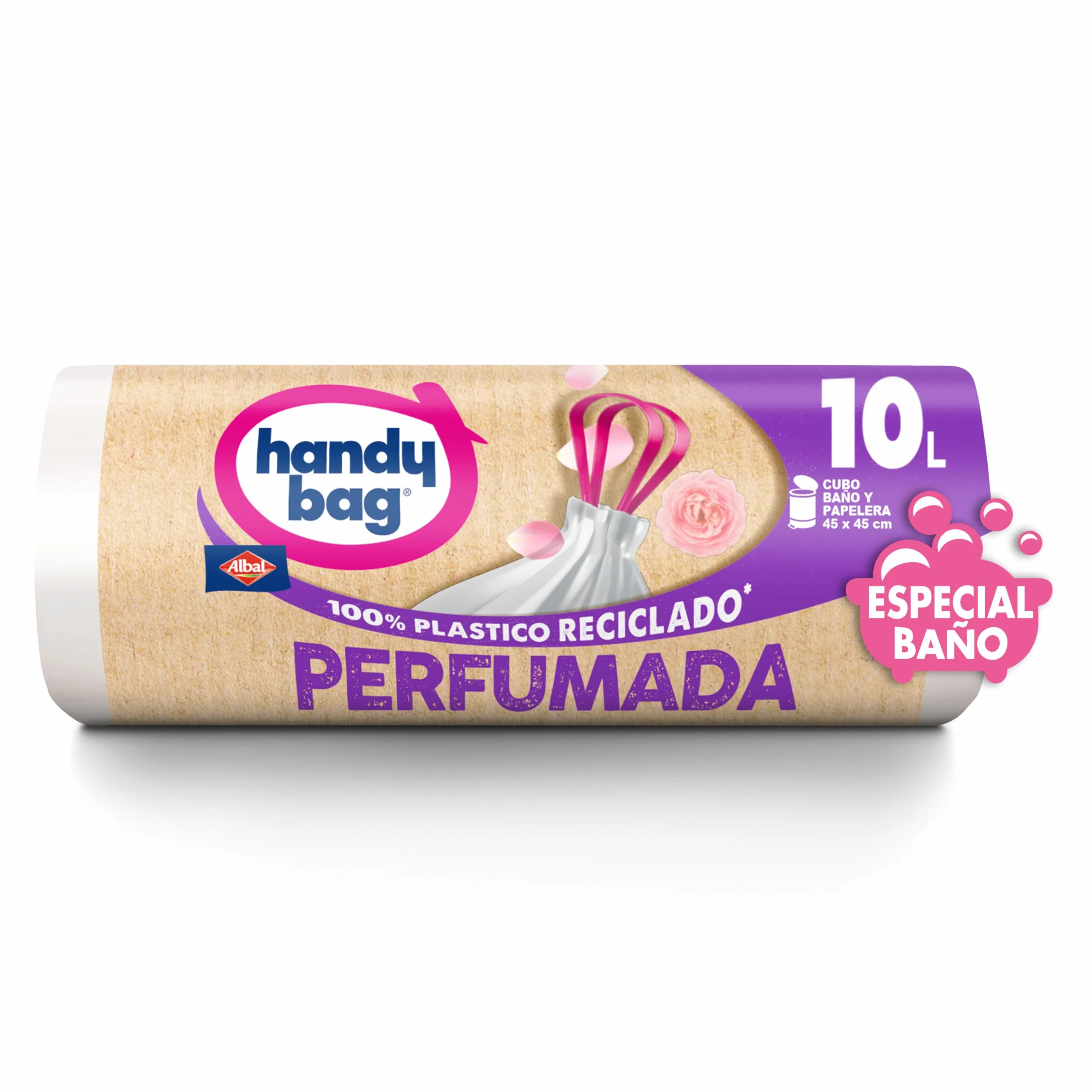 Bolsas de basura Perfumadas Especial Baño 10L 12 bolsas resistentes antigoteo plástico reciclado