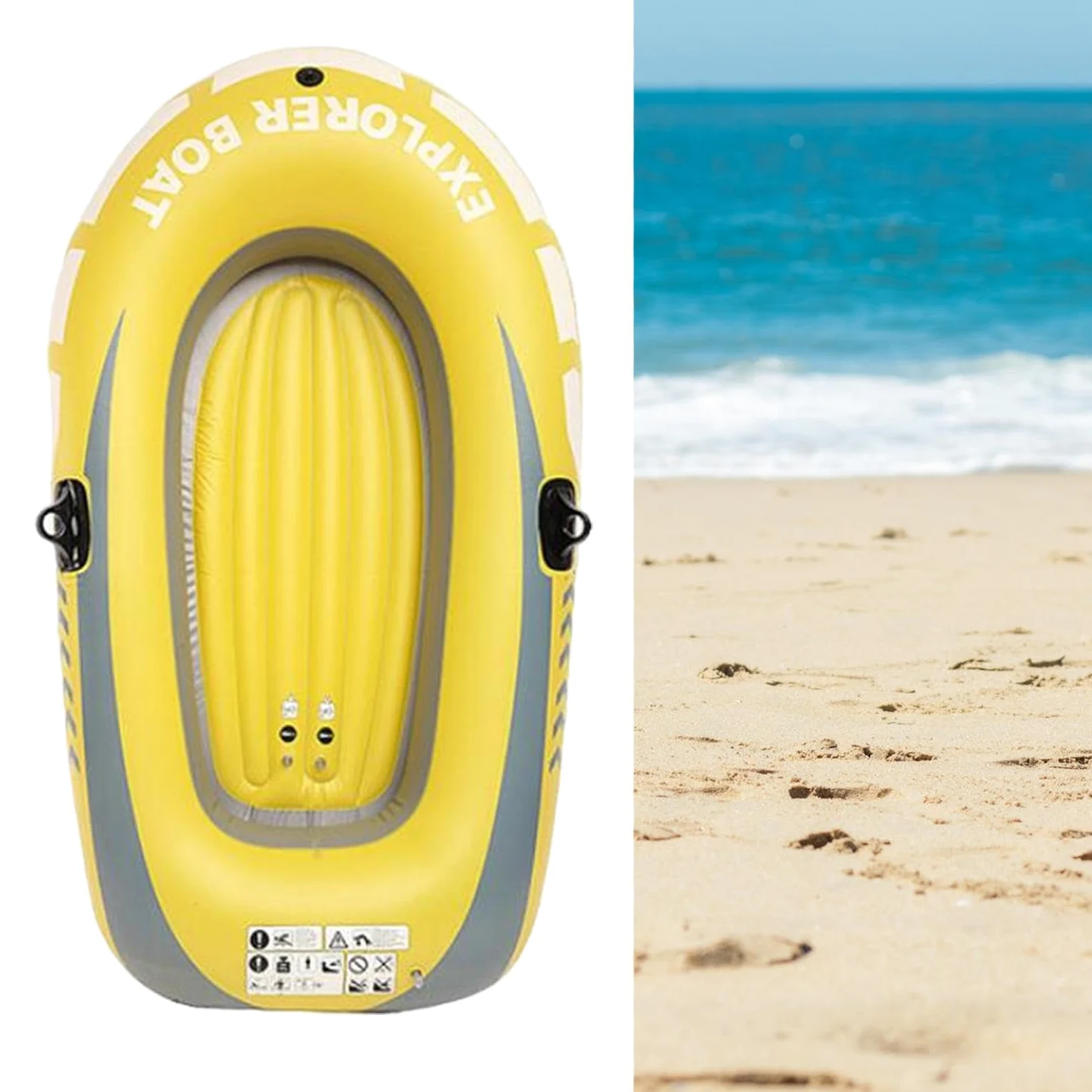 Kayak Hinchable, Bote, Balsa de Pesca Hinchable, Canoa Flotante, PVC Reforzado, Montaje Rápido, Apto para Deportes, Relajación Y Pesca.