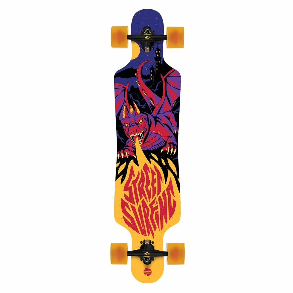 Bahamut Longboard Drop Through Freeride 39" Maple Curve Ejes Reverse Kingpin Ruedas 70 mm