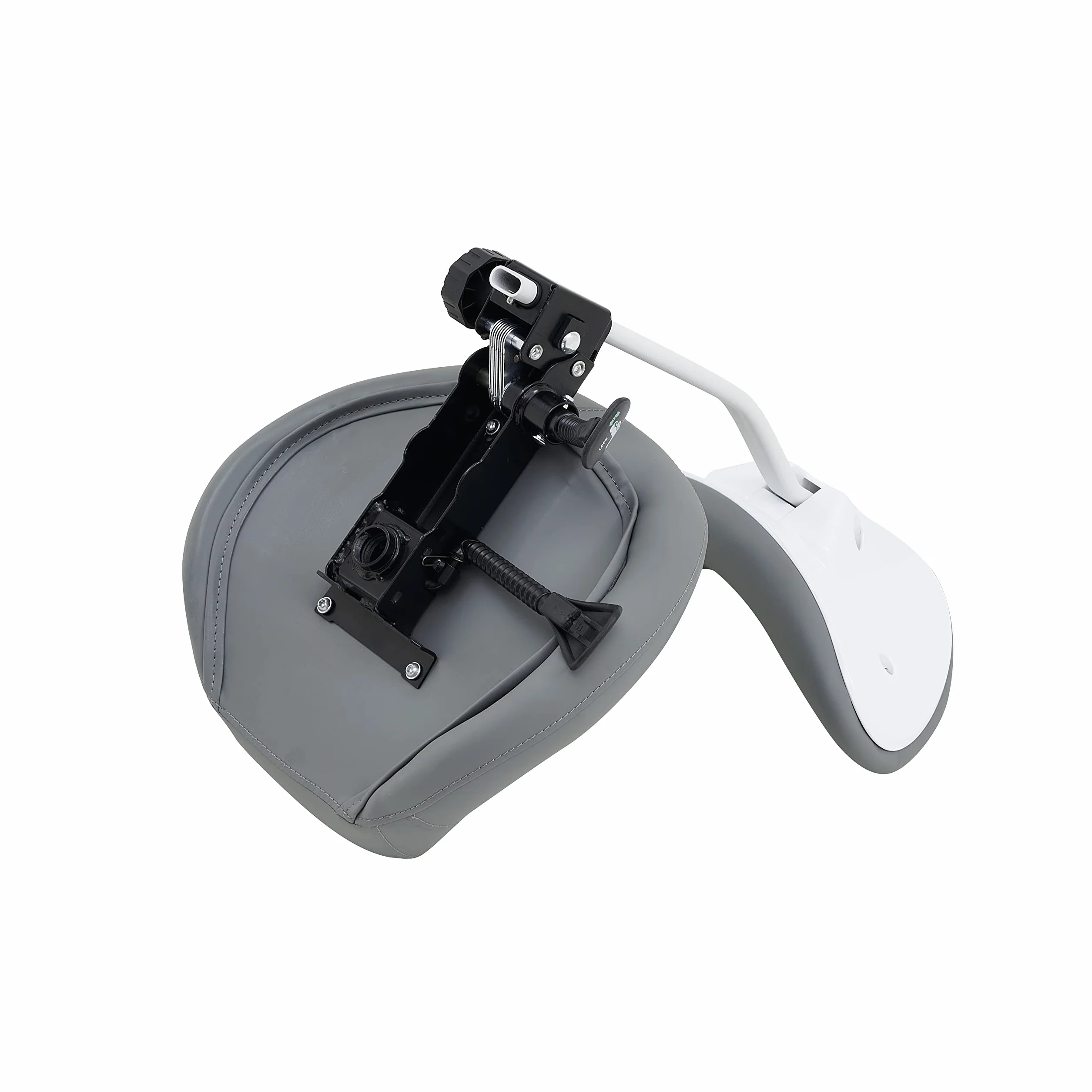 Taburete con Ruedas Dental Tatuaje Esteticista con Soporte para la Espalda Gris