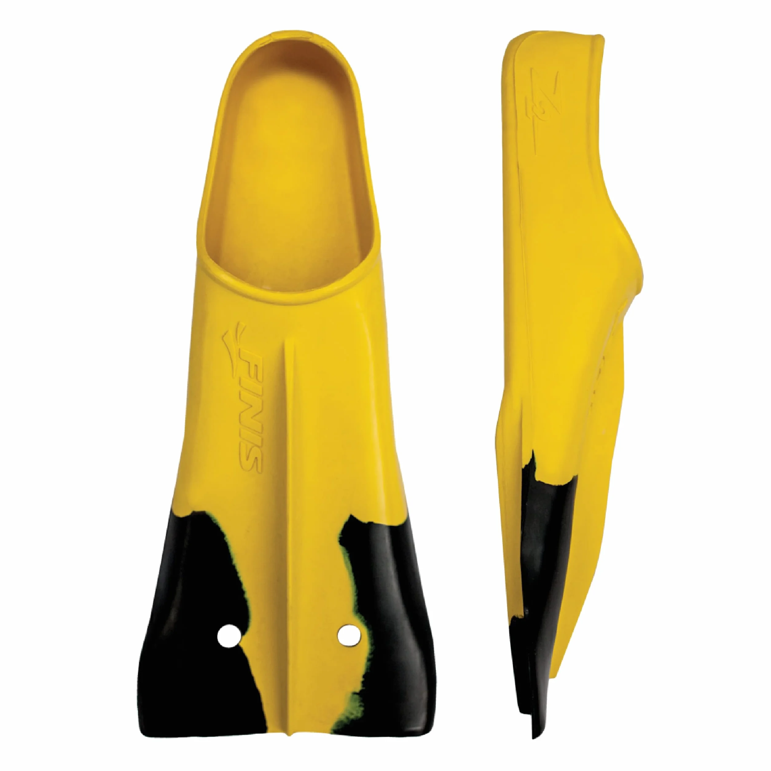 FINIS Aletas de Natación Z2 Gold Zoomers - Aletas de Entrenamiento de Hoja Corta para Fuerza y Velocidad - Ajuste de Goma Natural - Talla