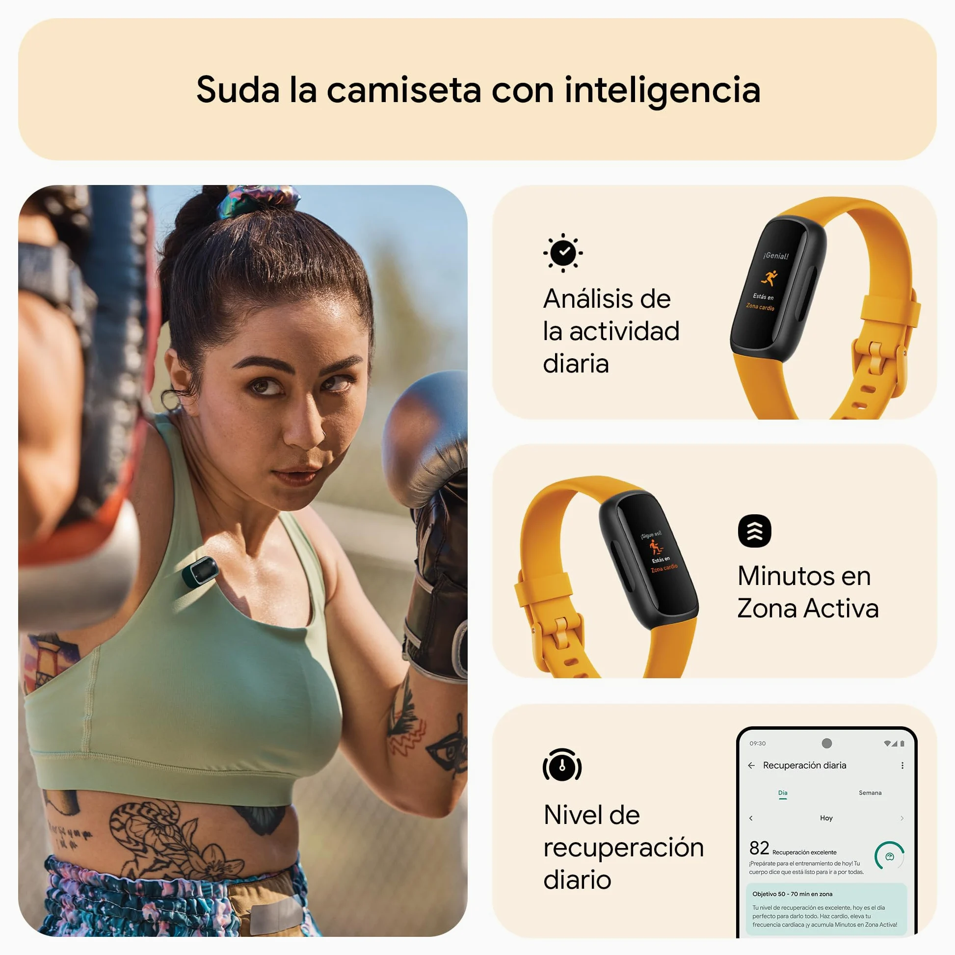 Google Fitbit Inspire 3, la pulsera de salud y actividad física con hasta 10 días de batería y compatible con Android e iOS