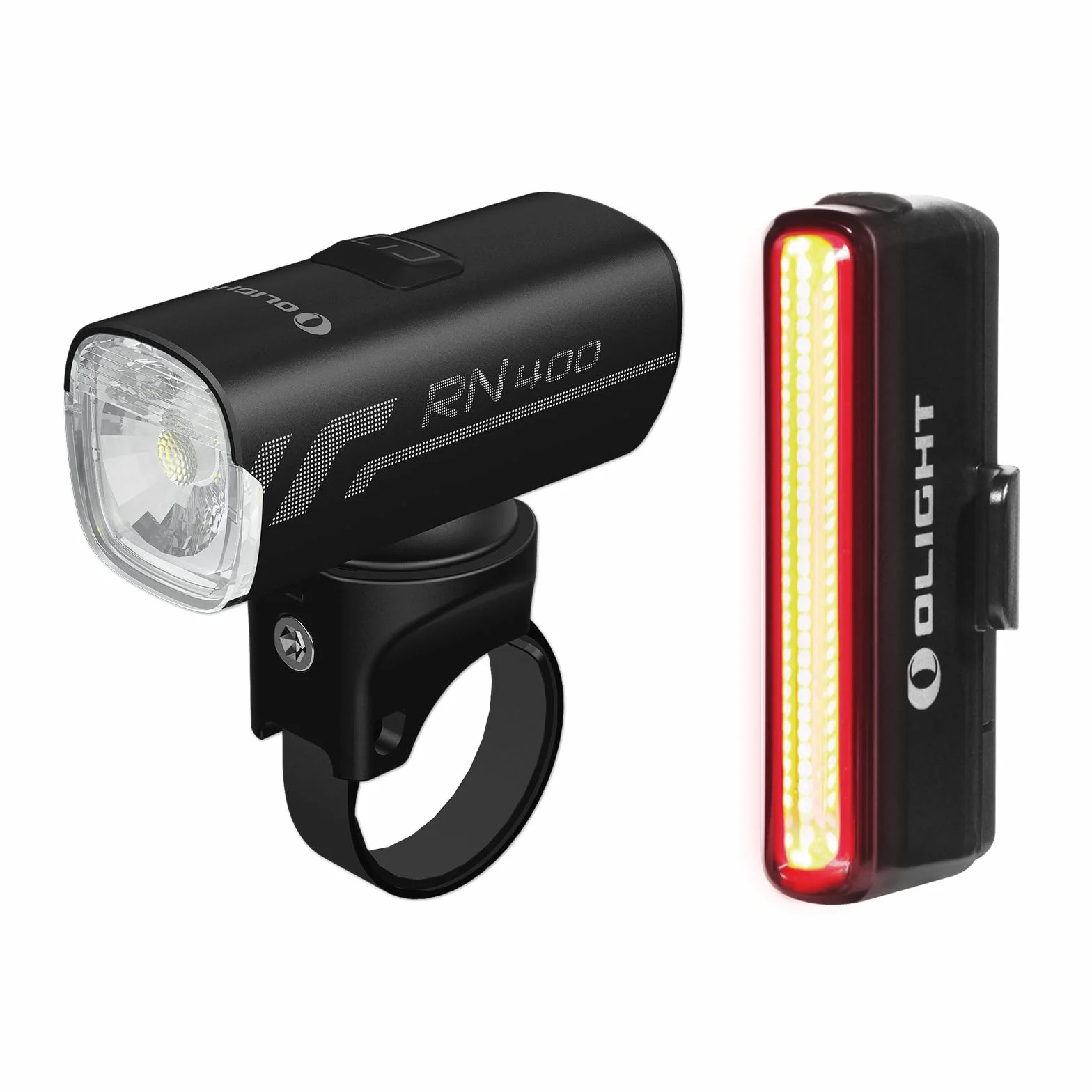 OLIGHT RN400+SEEMEE30C Luces Bicicleta Delantera y Trasera LED Recargable | Juego de Linterna Delantero y Luce Trasera para Bicicleta, 400 Lúmenes, 5 Modos para Iluminación, para Camping y Ciclismo