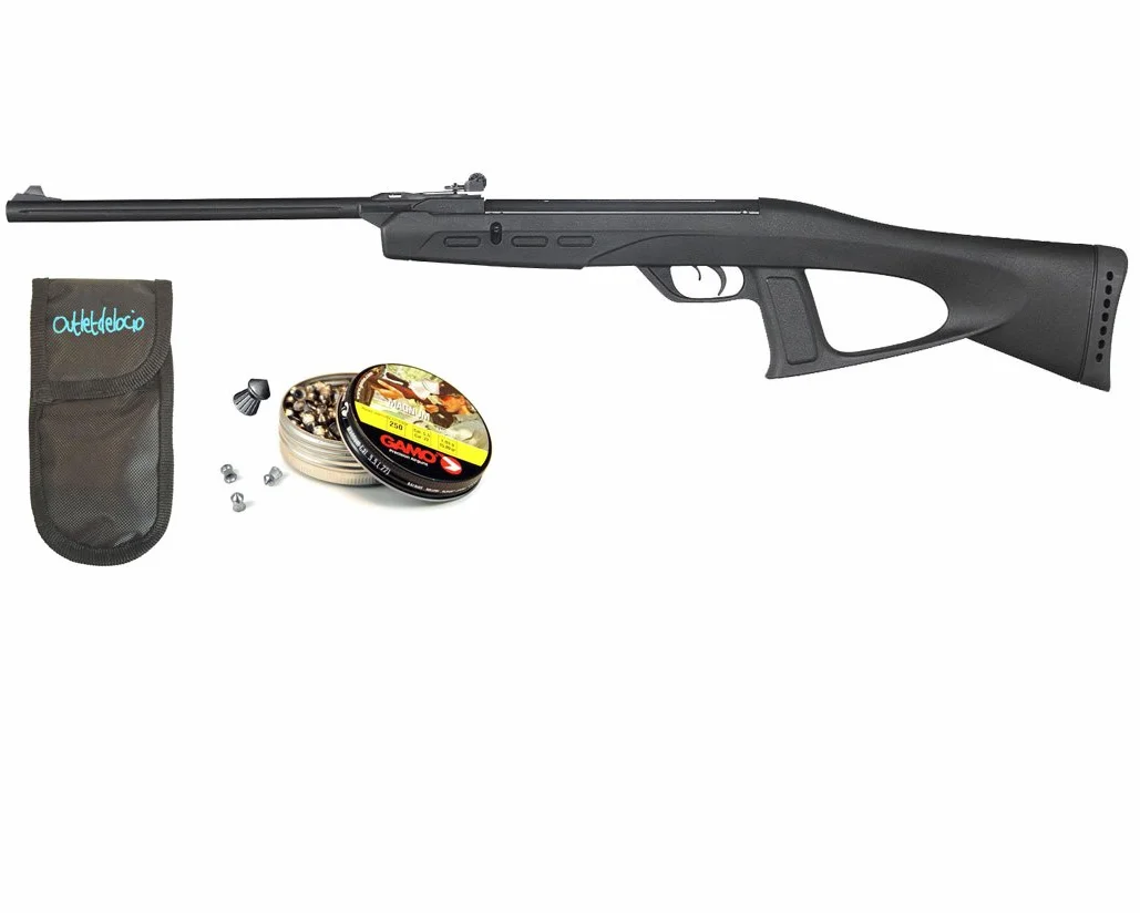 Carabina Perdigón Deltafox GT 3 Julios. Calibre 5,5mm. + Funda + Balines. 23054/52613
